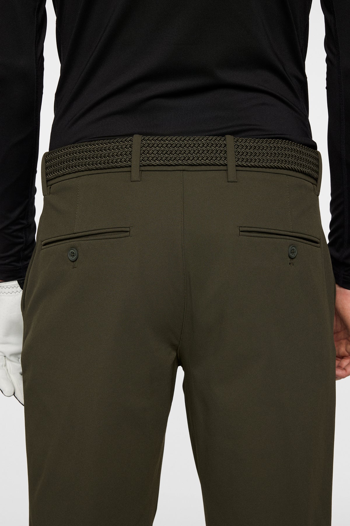 Axil Fleece Twill Pant in Forest Green by J.Lindeberg