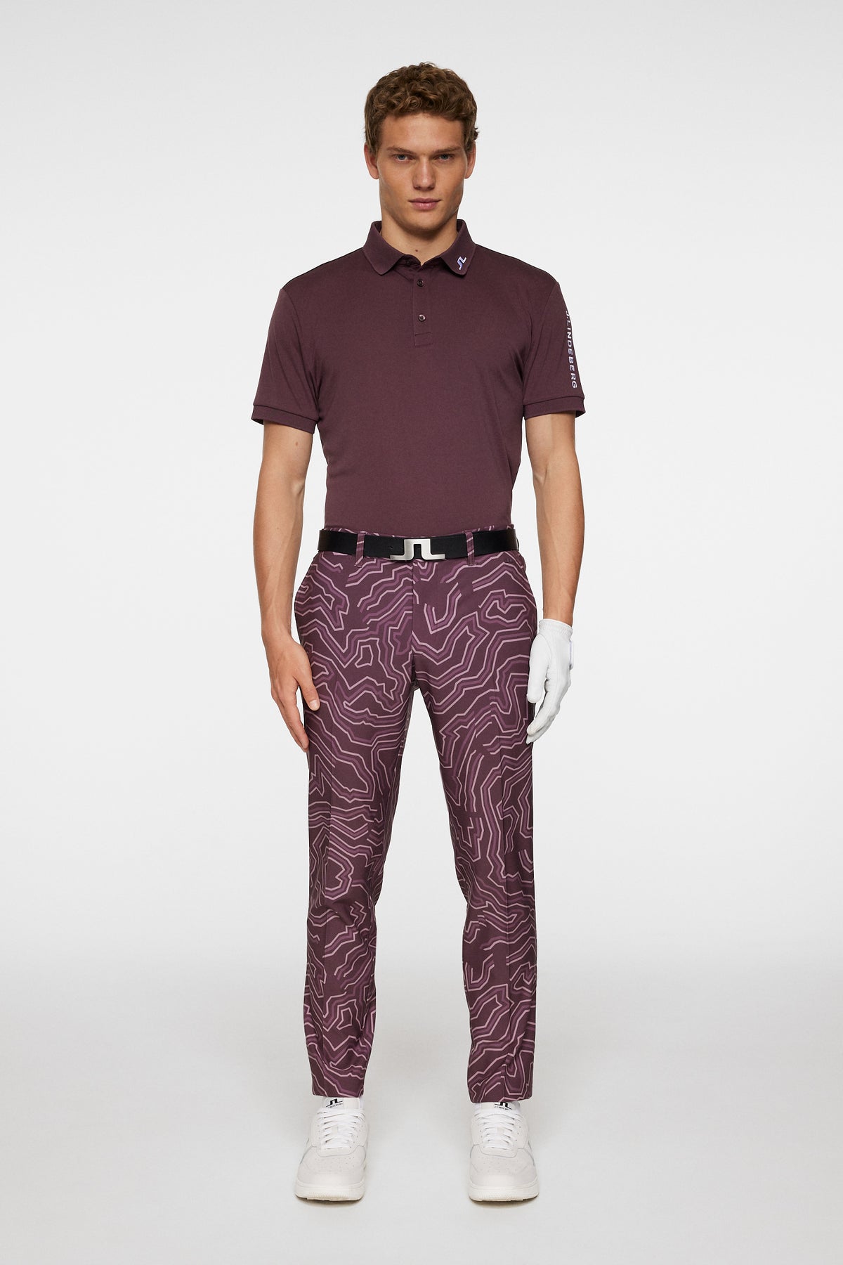 Ellott Print Pant in Topo Huckleberry L by J.Lindeberg