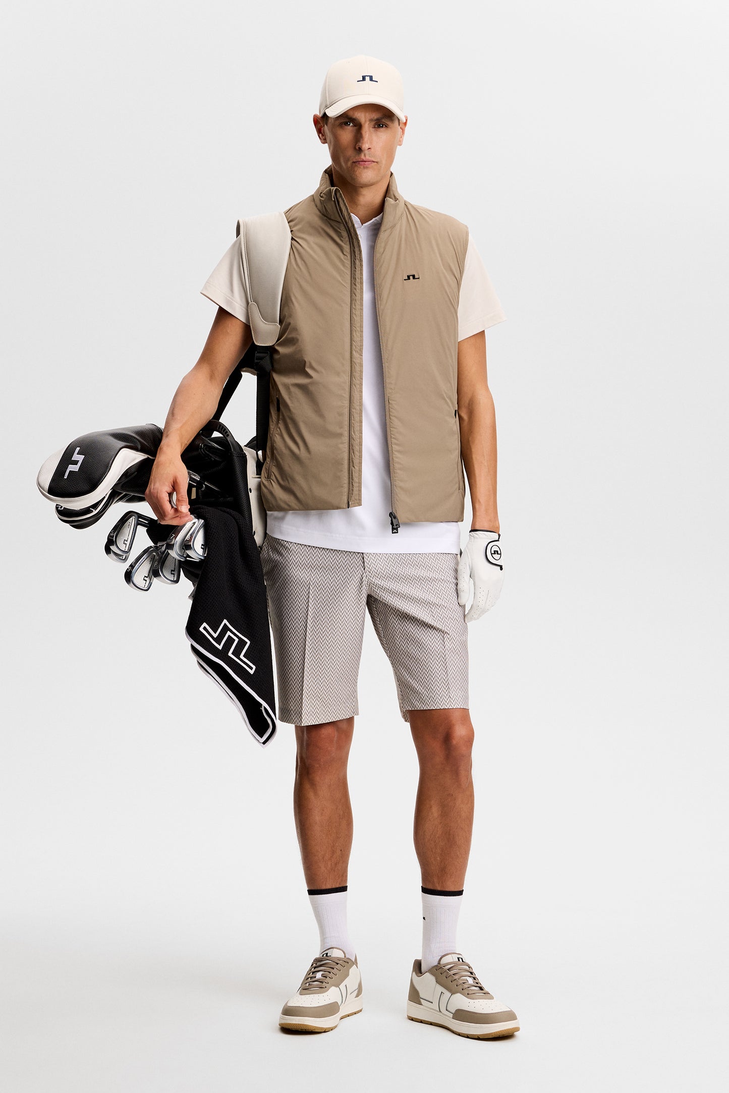 Eloy Print Shorts in Bridge Stack Brindle S by J.Lindeberg