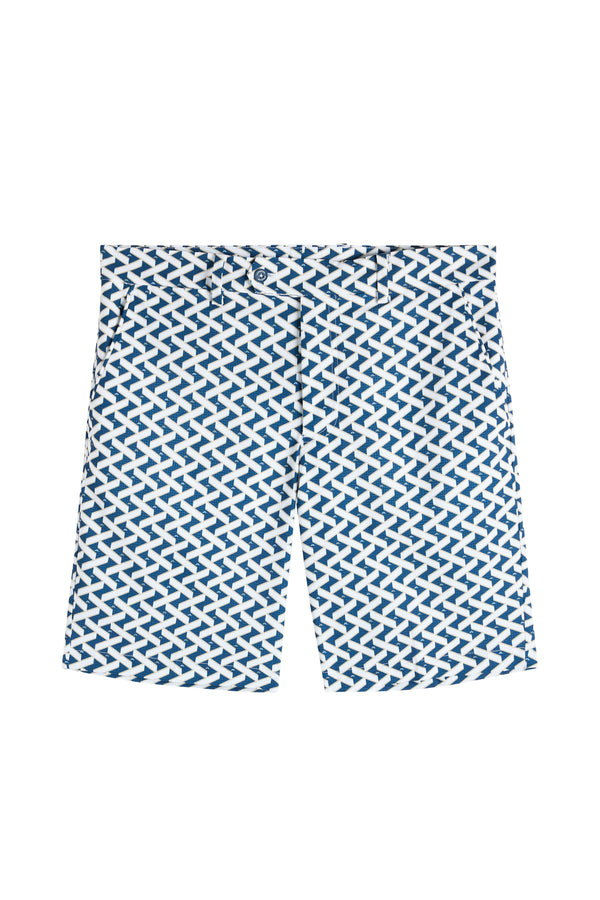Vent Print Shorts / Ladder Estate White S