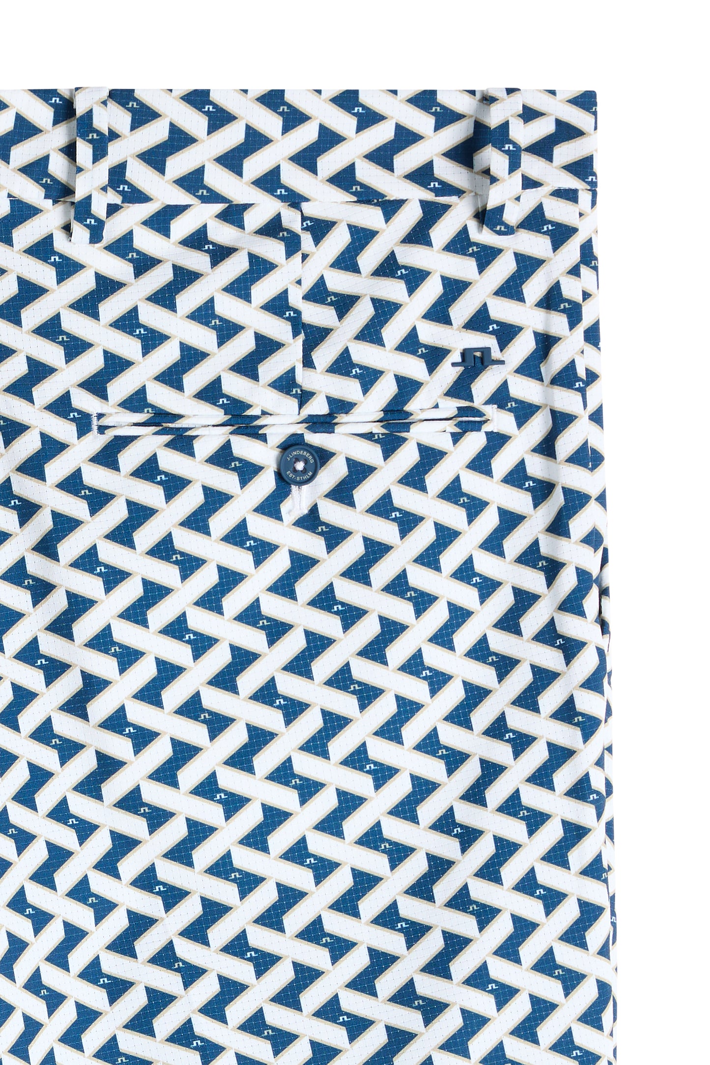 Vent Print Shorts in Ladder Estate White S by J.Lindeberg