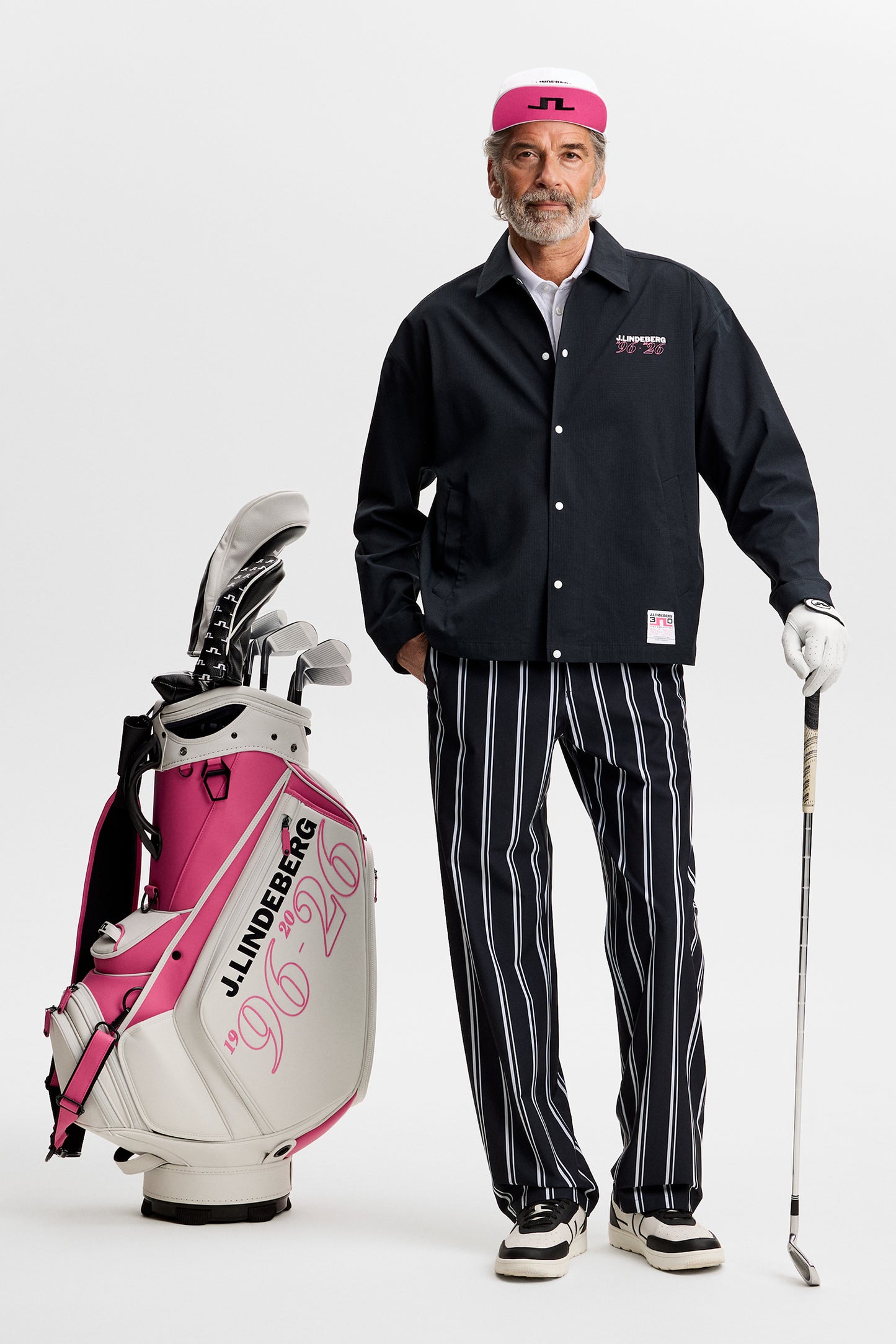 30Y Devyn Striped Golf Pant in 2-1 Stripe Print by J.Lindeberg
