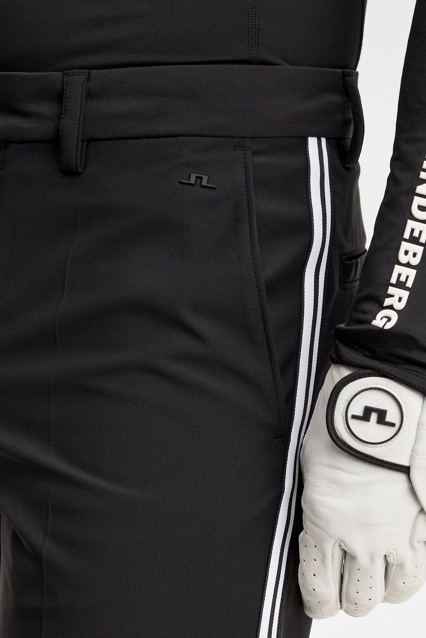 Mitch Stripe pant in Black by J.Lindeberg
