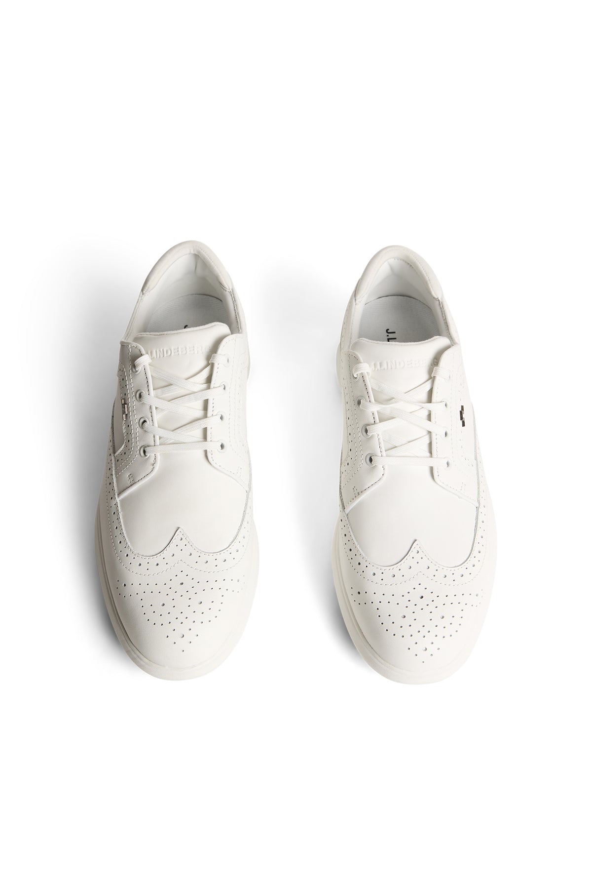 Fairway Brogue Golf Sneaker in White by J.Lindeberg