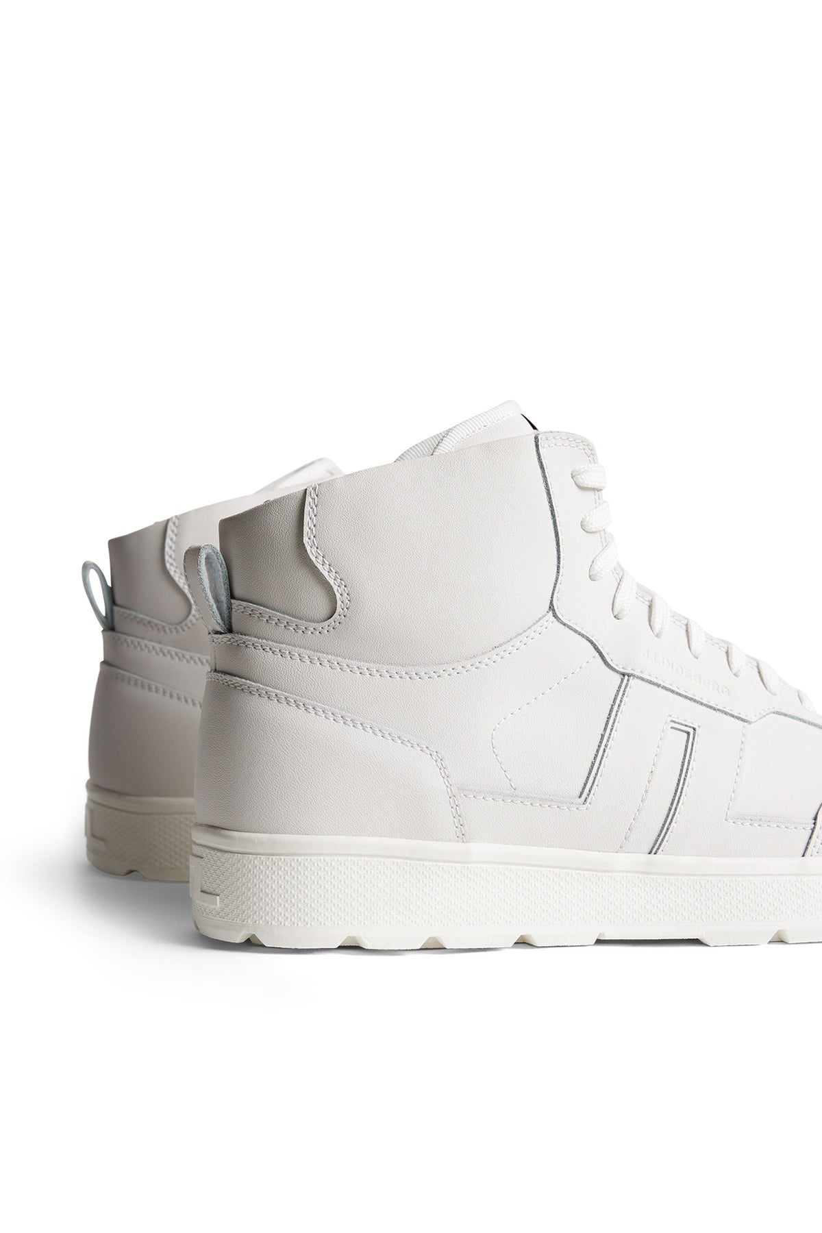 Ace High-Top Golf Sneaker in White by J.Lindeberg