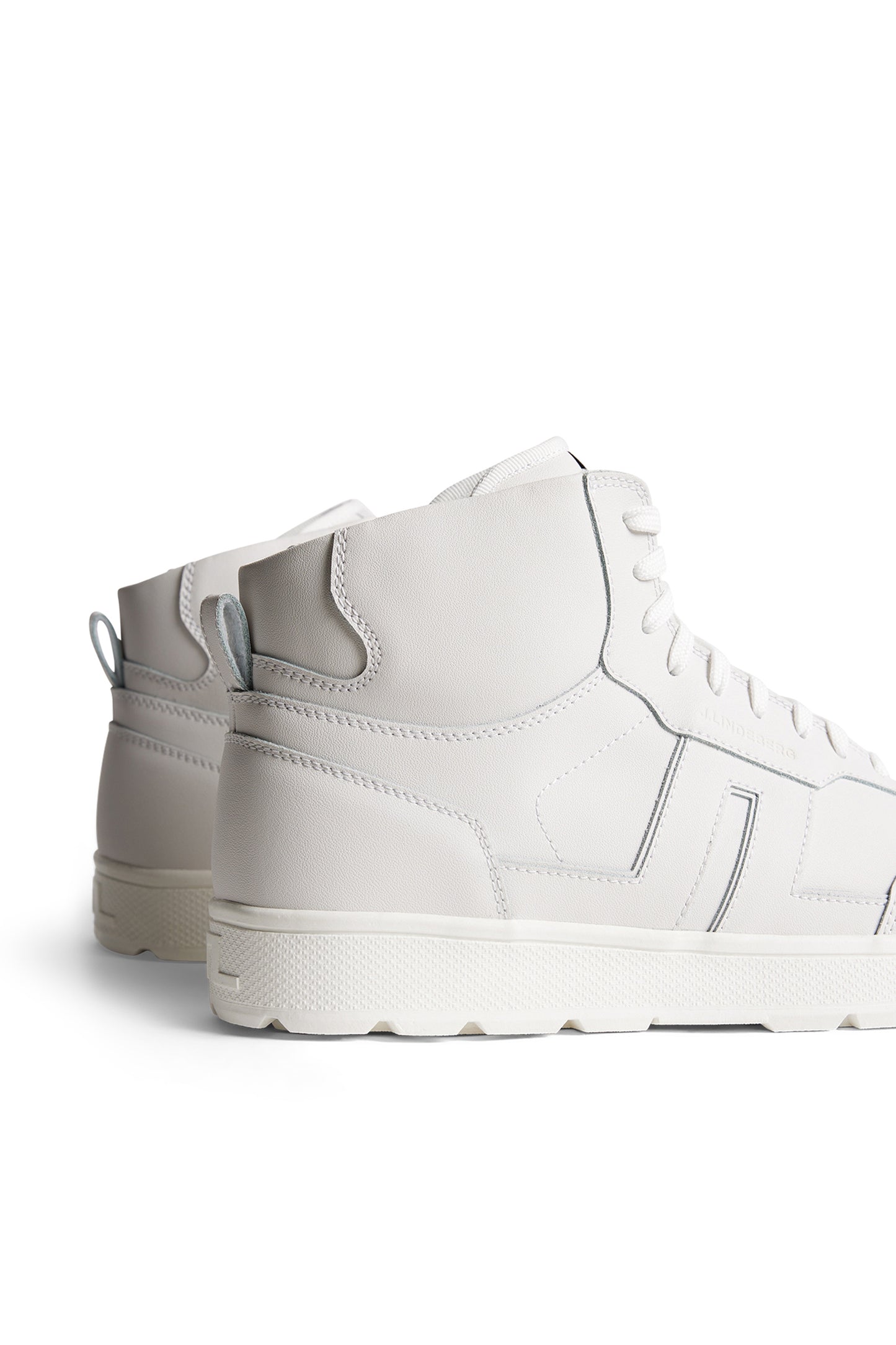 Ace High-Top Golf Sneaker in White by J.Lindeberg