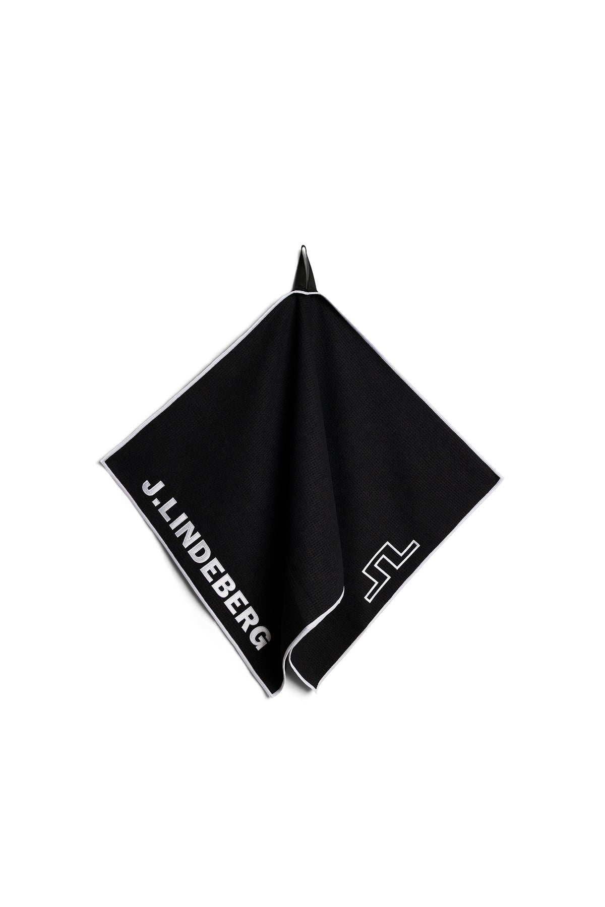 JL Golf Towel in Black by J.Lindeberg