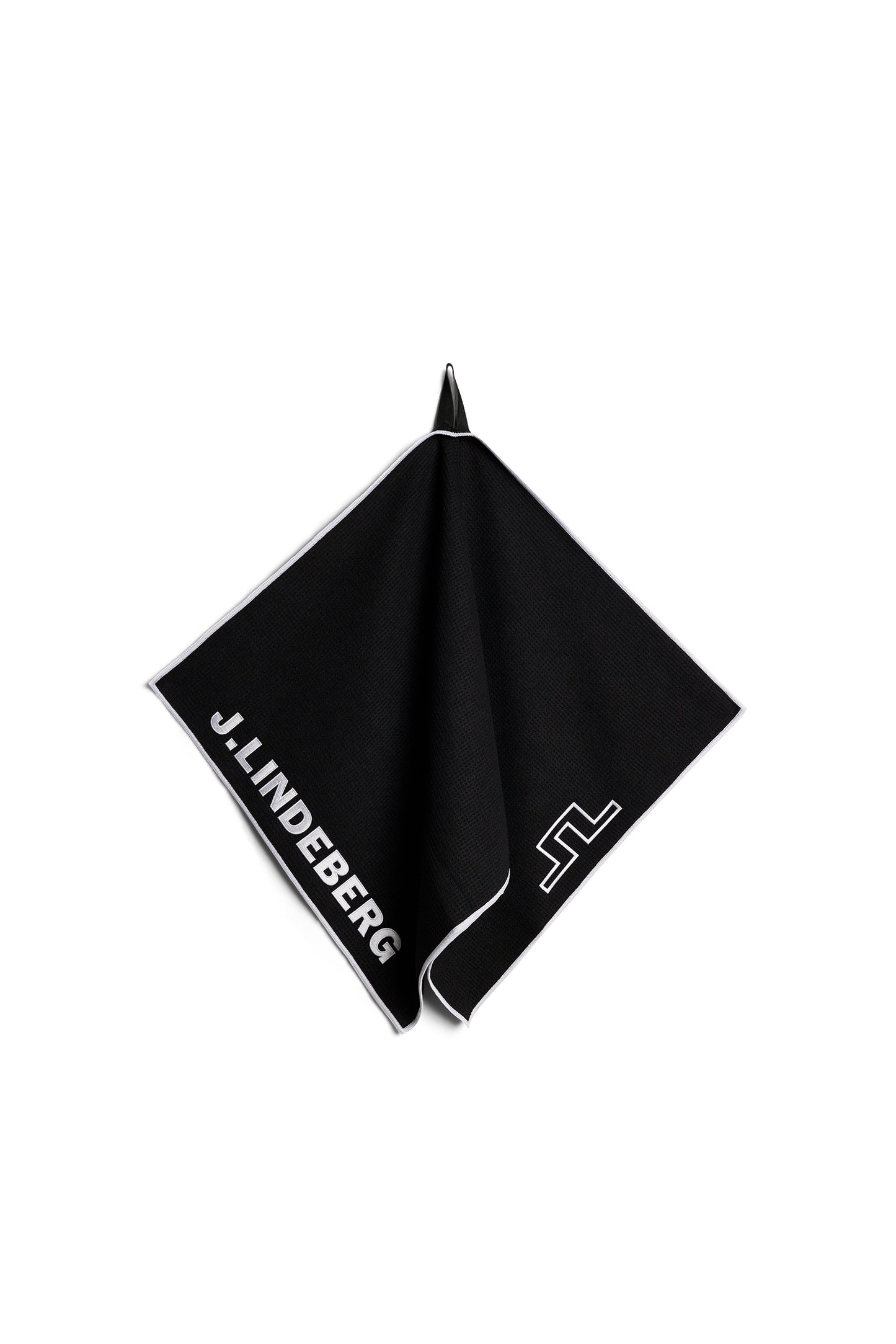 JL Golf Towel in Black by J.Lindeberg