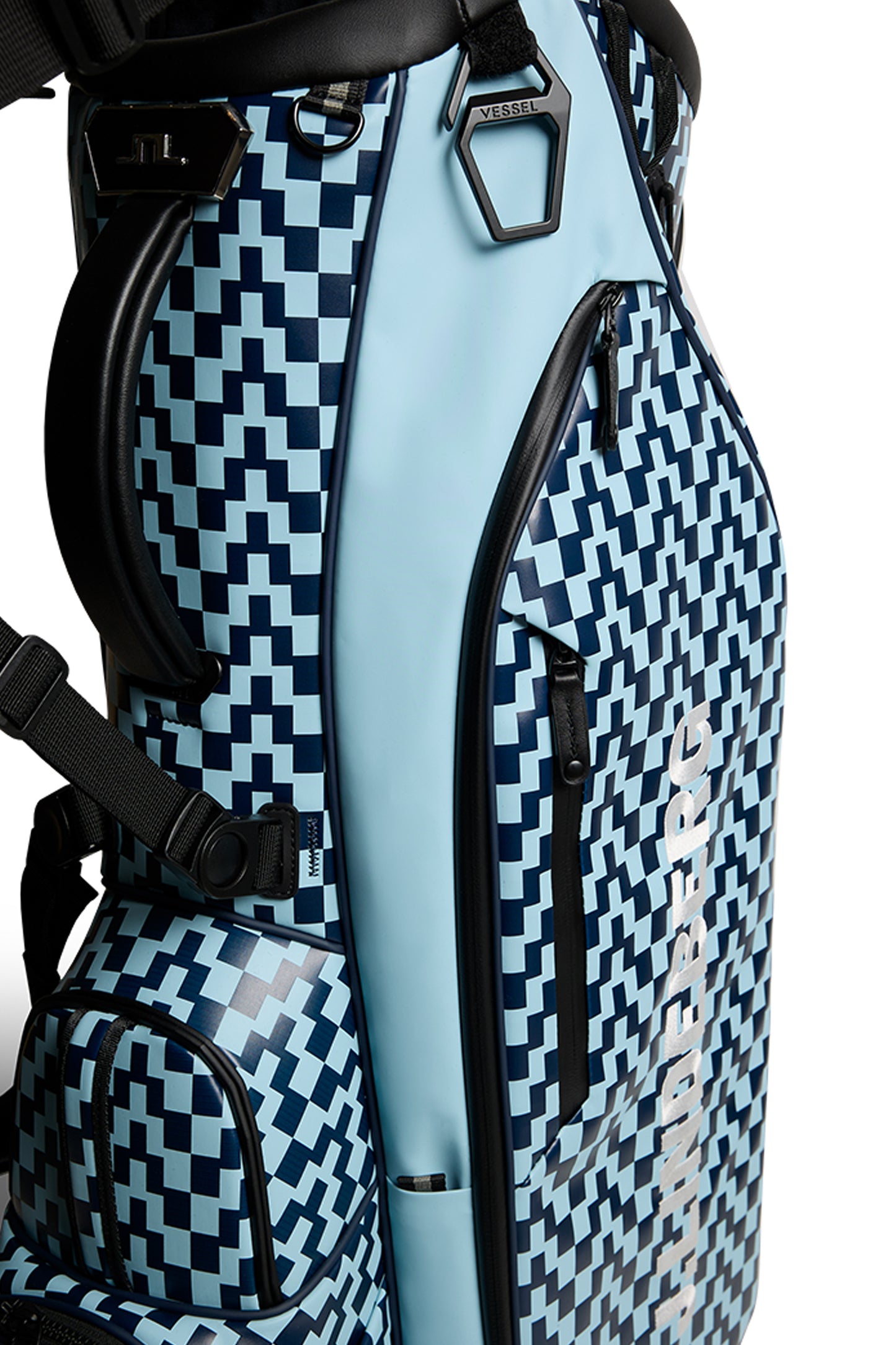 Play Stand Bag Printed in Bridge Stack Forget Navy M by J.Lindeberg