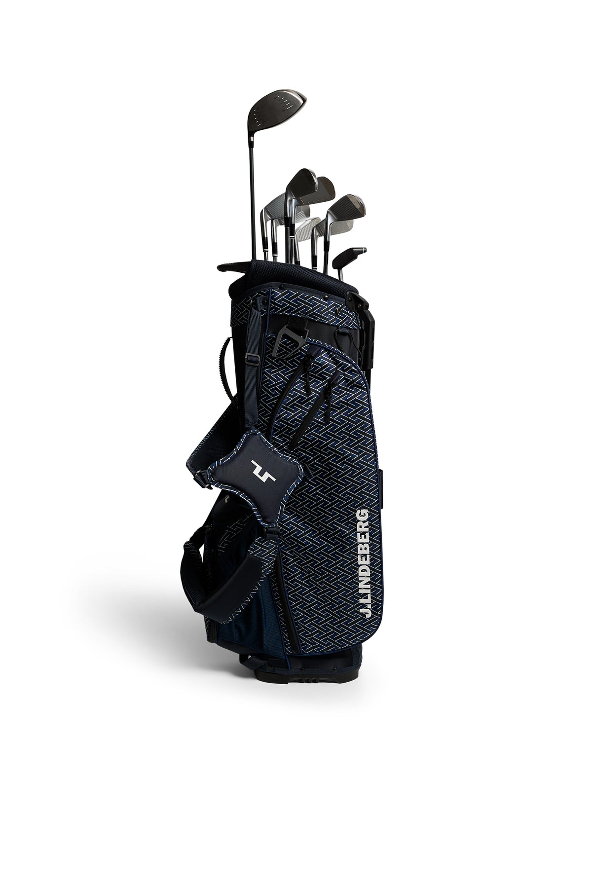 JL Flare Printed Golf Bag in Ladder Estate Navy S by J.Lindeberg