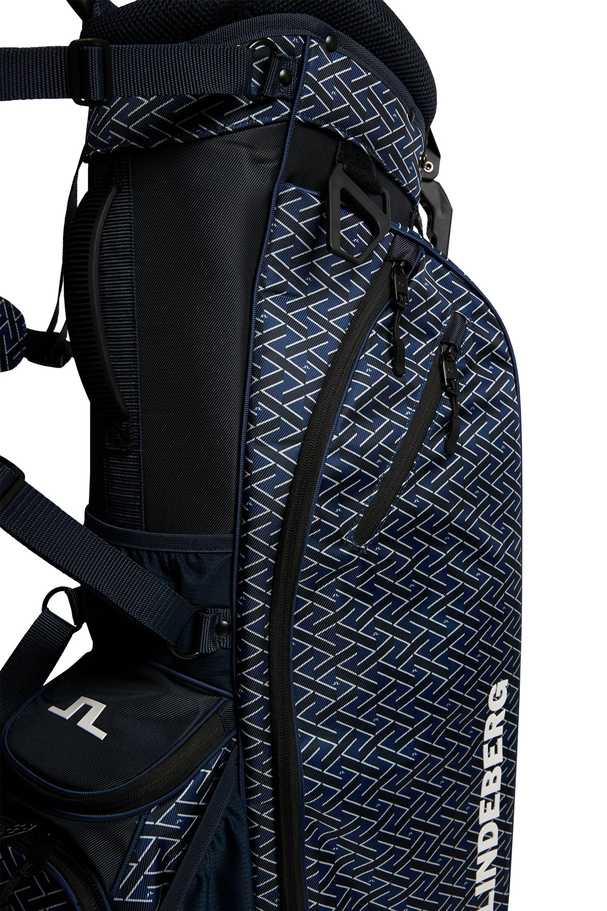 JL Flare Printed Golf Bag in Ladder Estate Navy S by J.Lindeberg