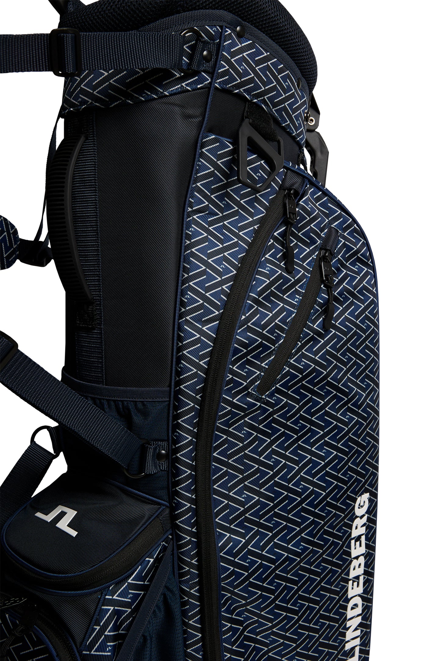 JL Flare Printed Golf Bag in Ladder Estate Navy S by J.Lindeberg