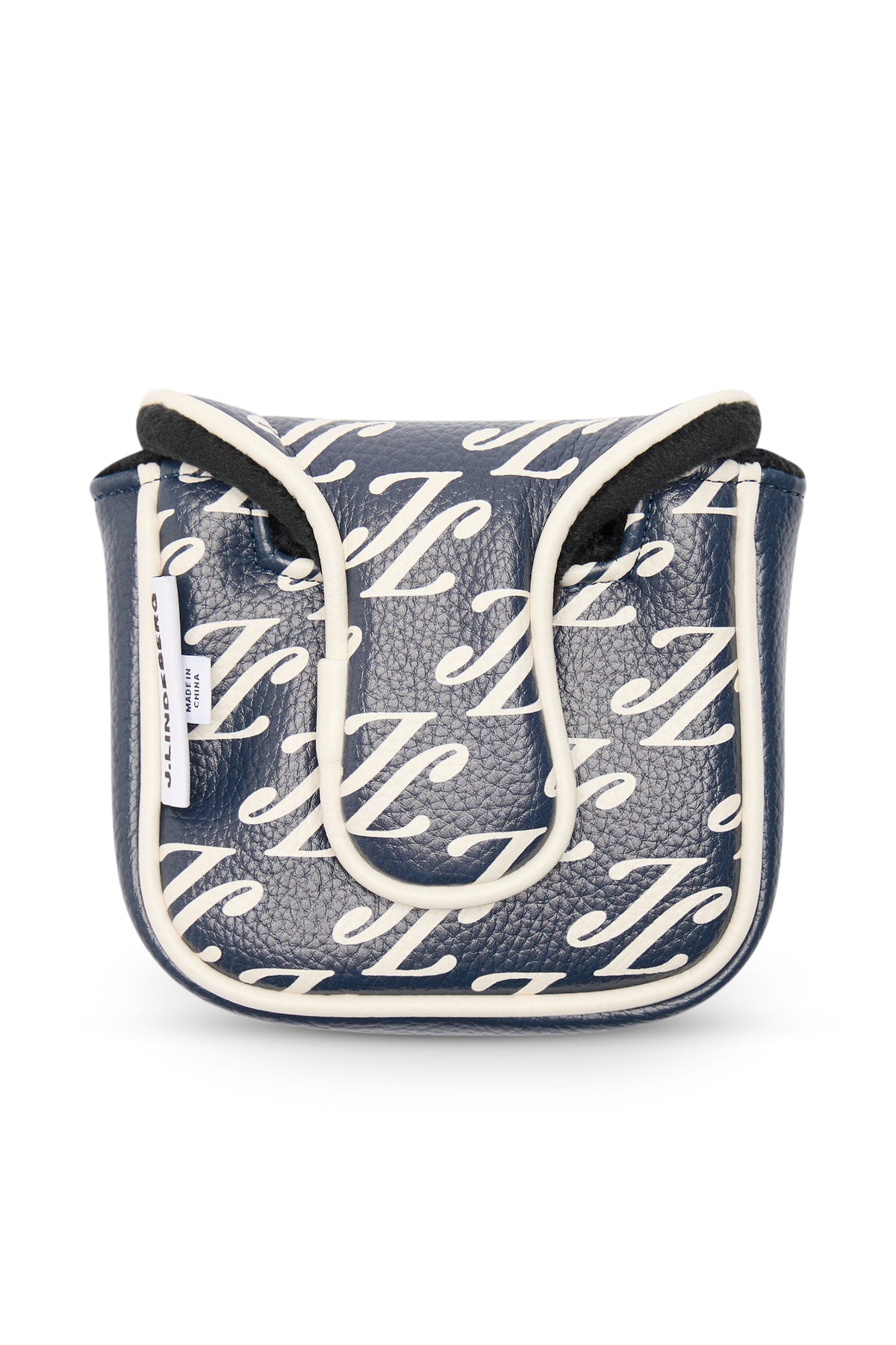 Mallet Putter Cover Print in Cardi Ligature Navy M by J.Lindeberg