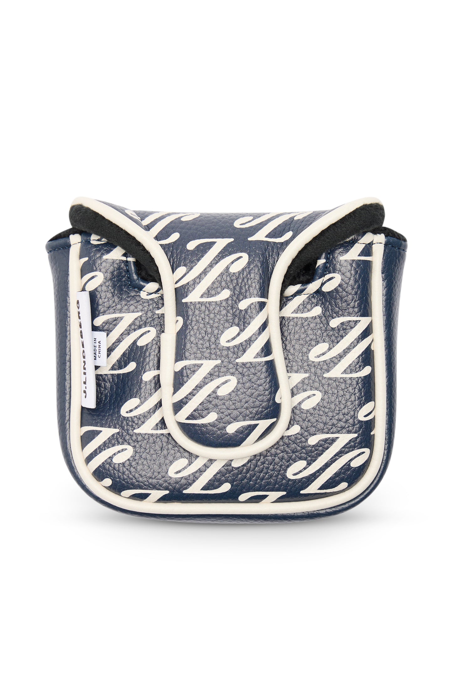 Mallet Putter Cover Print in Cardi Ligature Navy M by J.Lindeberg