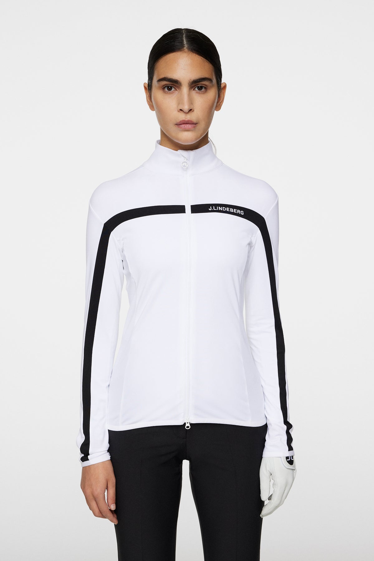 Janice Mid Layer in White by J.Lindeberg