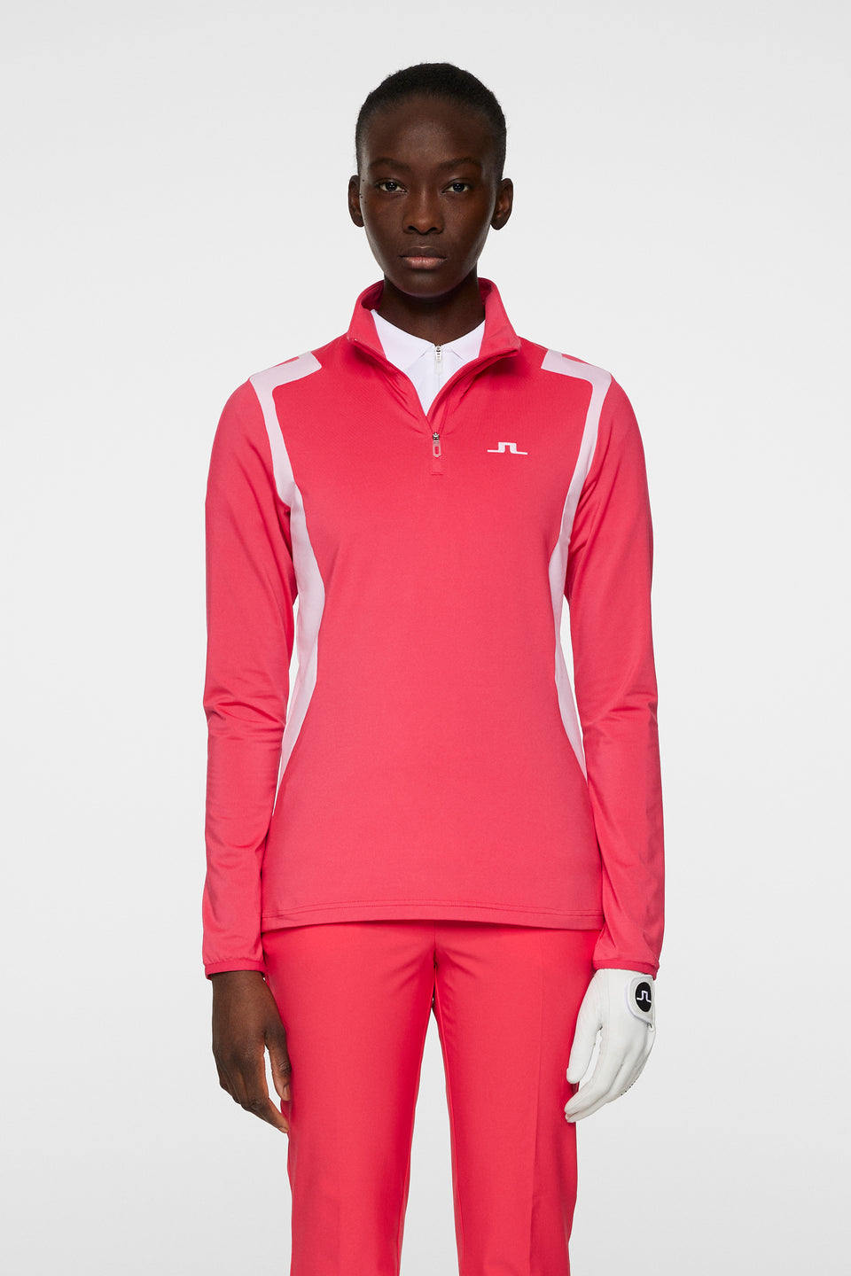 Mae Quarter Zip Mid Layer / Azalea