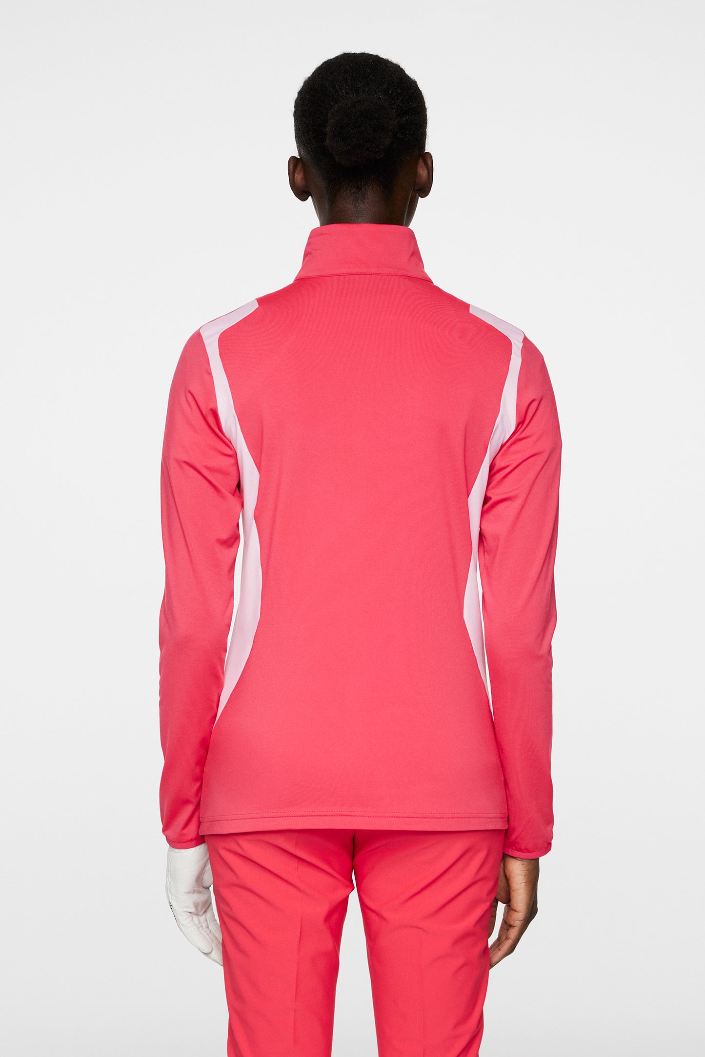 Mae Quarter Zip Mid Layer in Azalea by J.Lindeberg