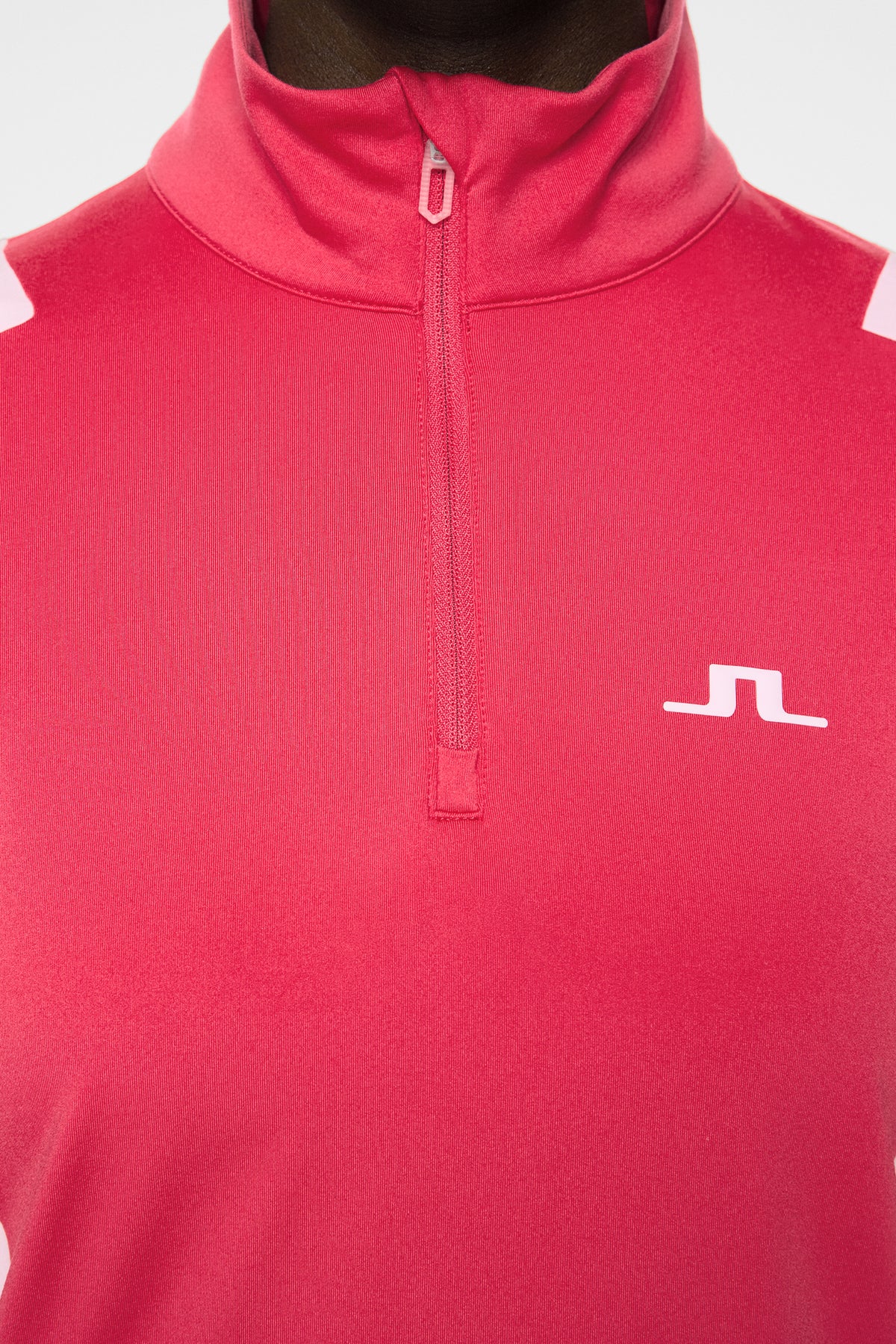 Mae Quarter Zip Mid Layer in Azalea by J.Lindeberg
