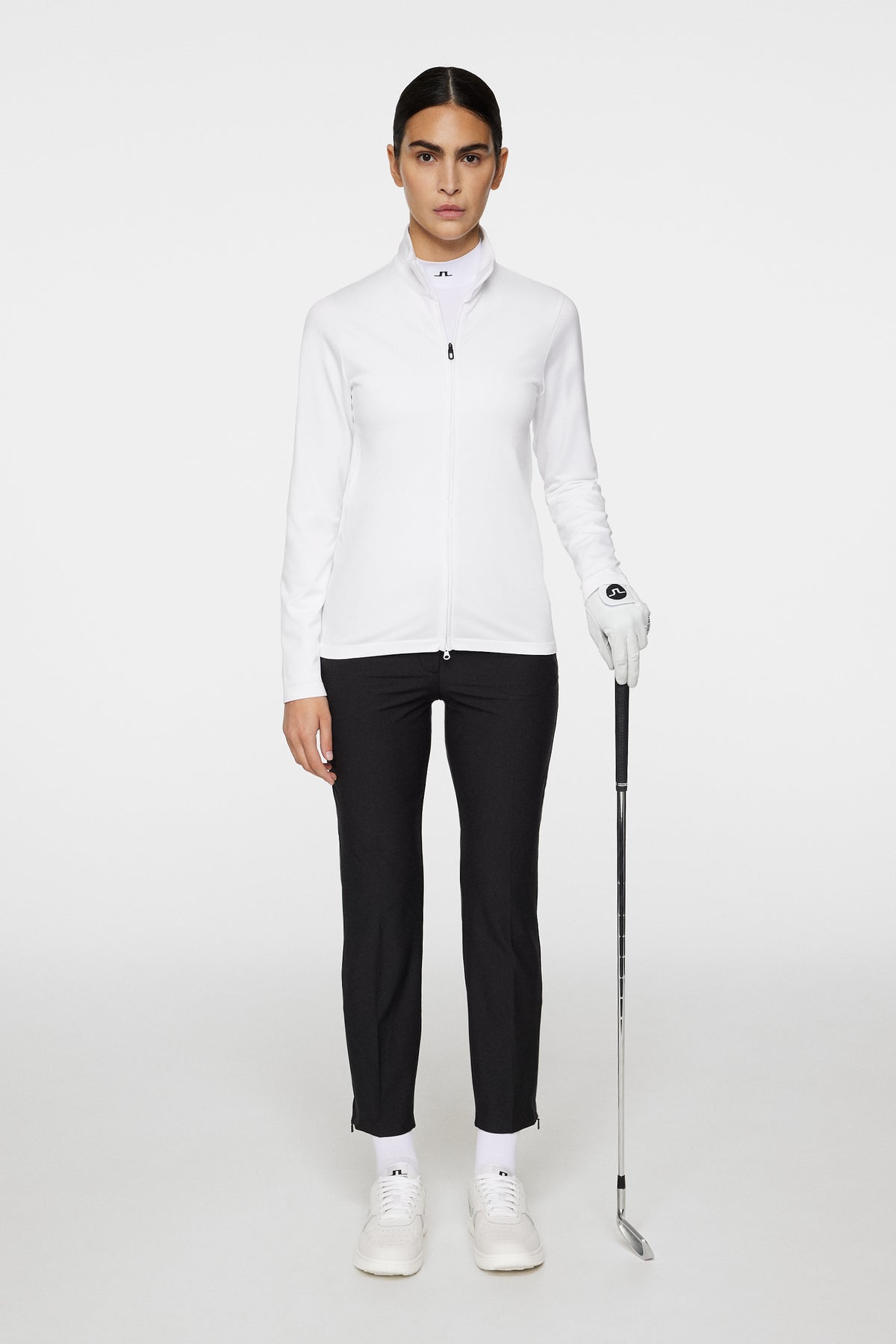 Nancy Seamless Mid Layer in White by J.Lindeberg