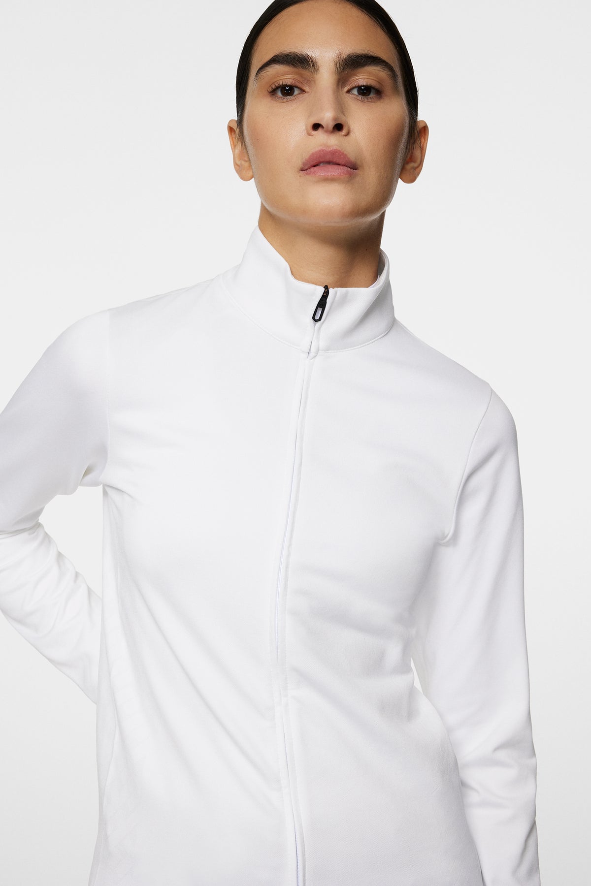 Nancy Seamless Mid Layer in White by J.Lindeberg