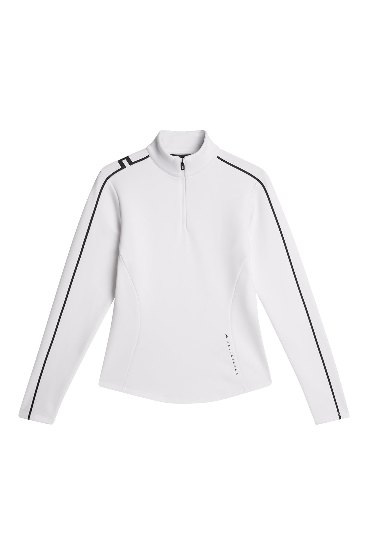 Nefe Quarter Zip Mid Layer in White by J.Lindeberg