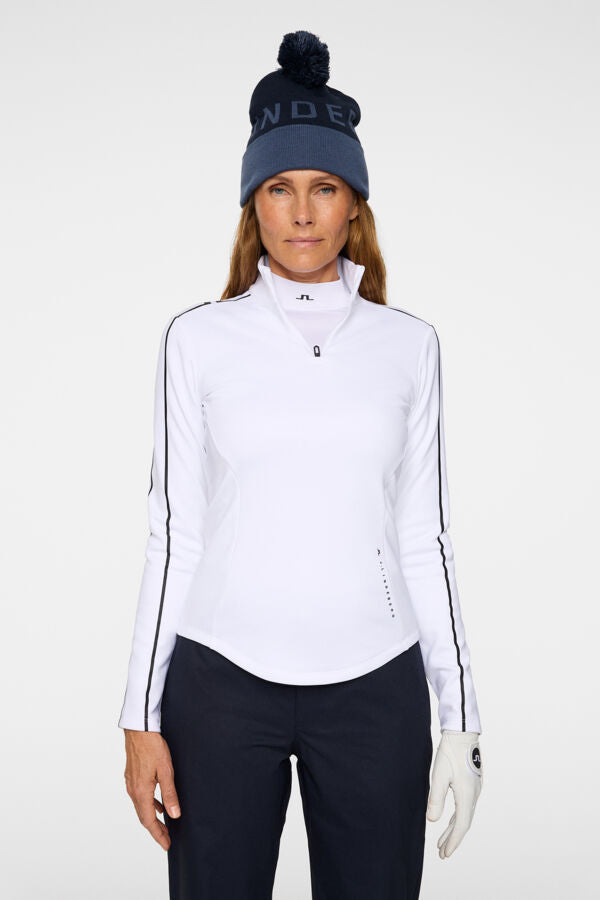 Nefe Quarter Zip Mid Layer / White