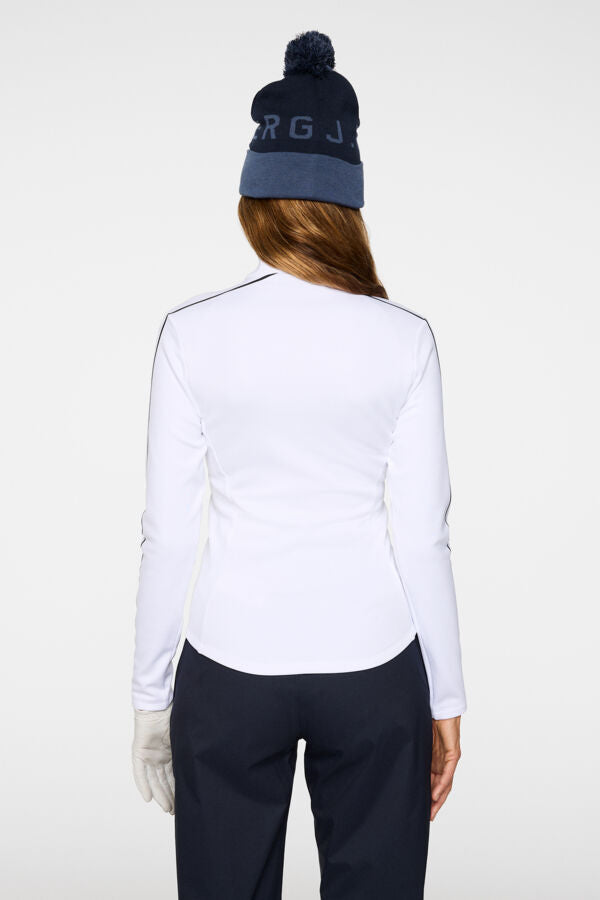 Nefe Quarter Zip Mid Layer / White