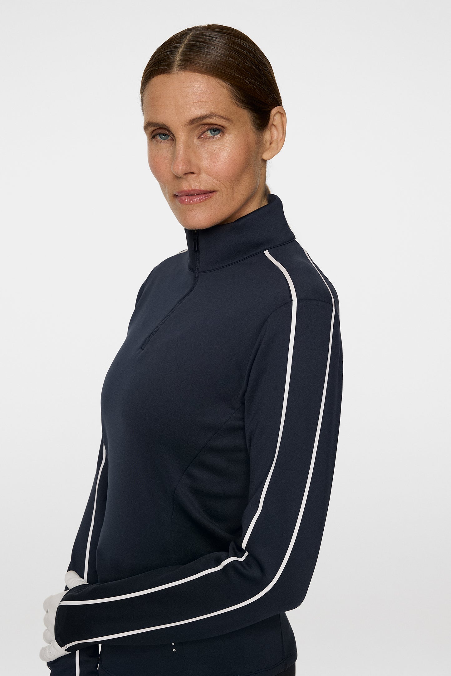Nefe Quarter Zip Mid Layer in JL Navy by J.Lindeberg