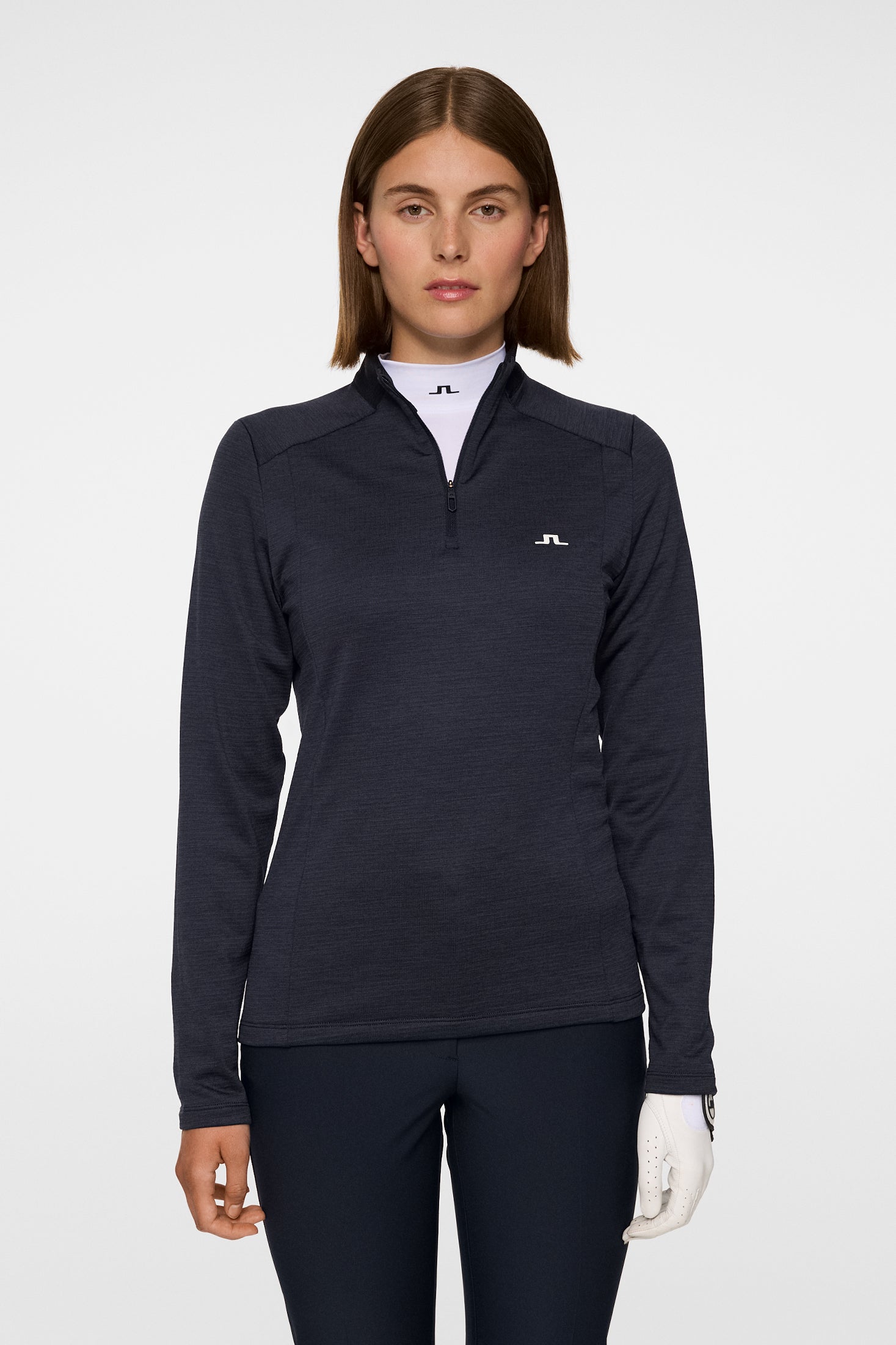 Steffi Quarter Zip Mid Layer / Navy Melange – J.LINDEBERG