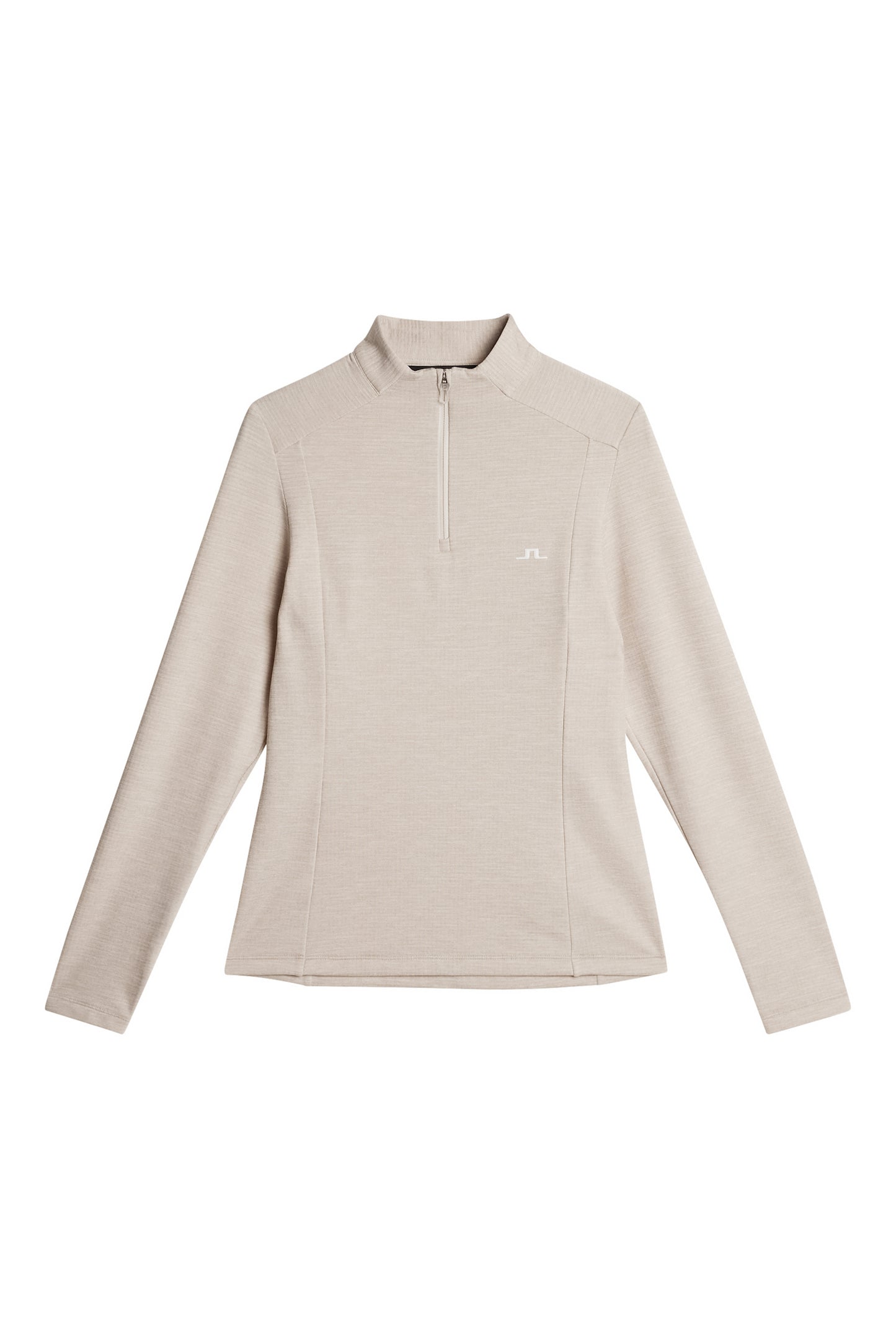 Steffi Quarter Zip Mid Layer in Beige Melange by J.Lindeberg