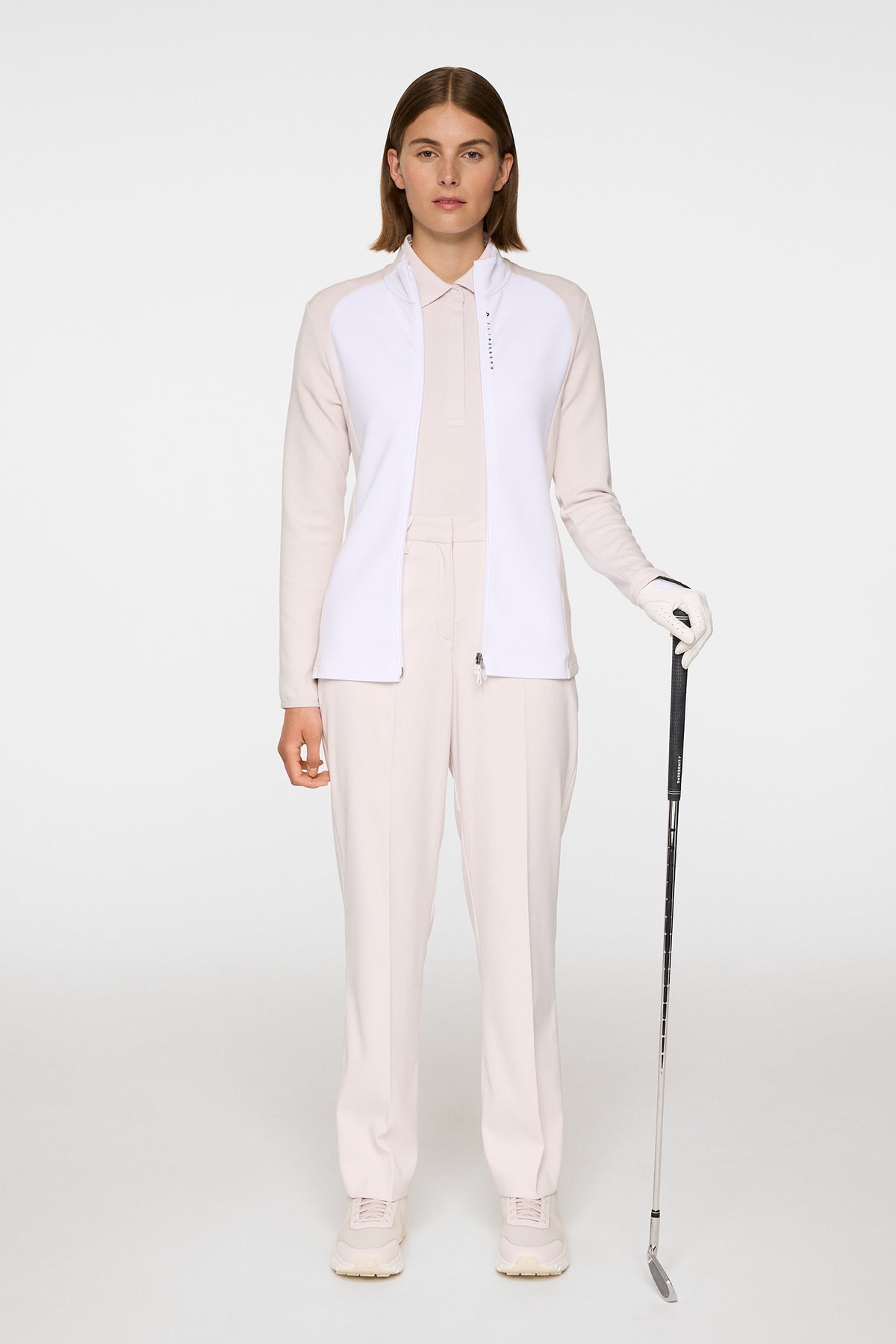 Nami Zip Mid Layer in Grey Lilac by J.Lindeberg