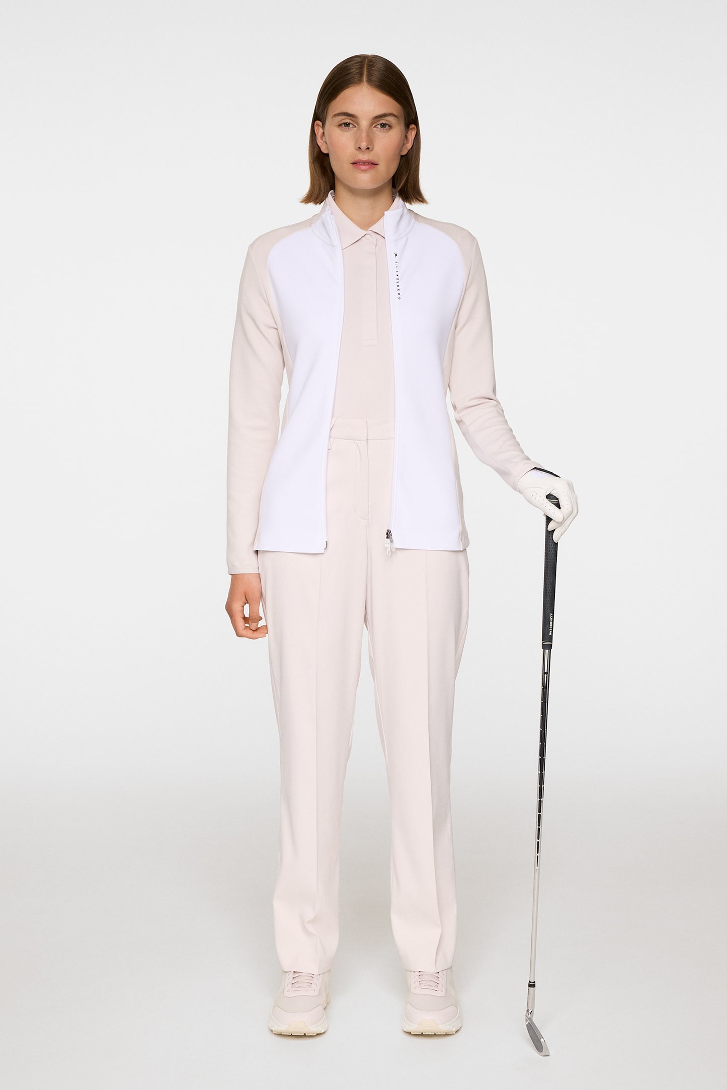 Nami Zip Mid Layer in Grey Lilac by J.Lindeberg