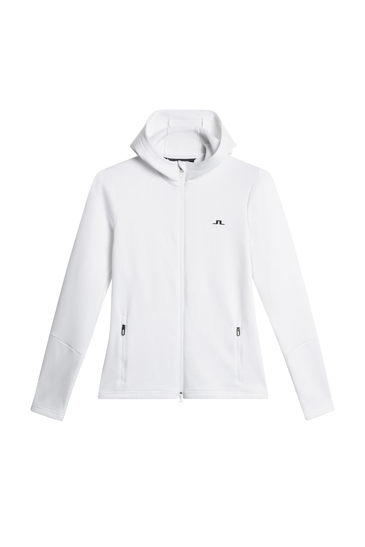 Aerialle Zip Hood in White by J.Lindeberg