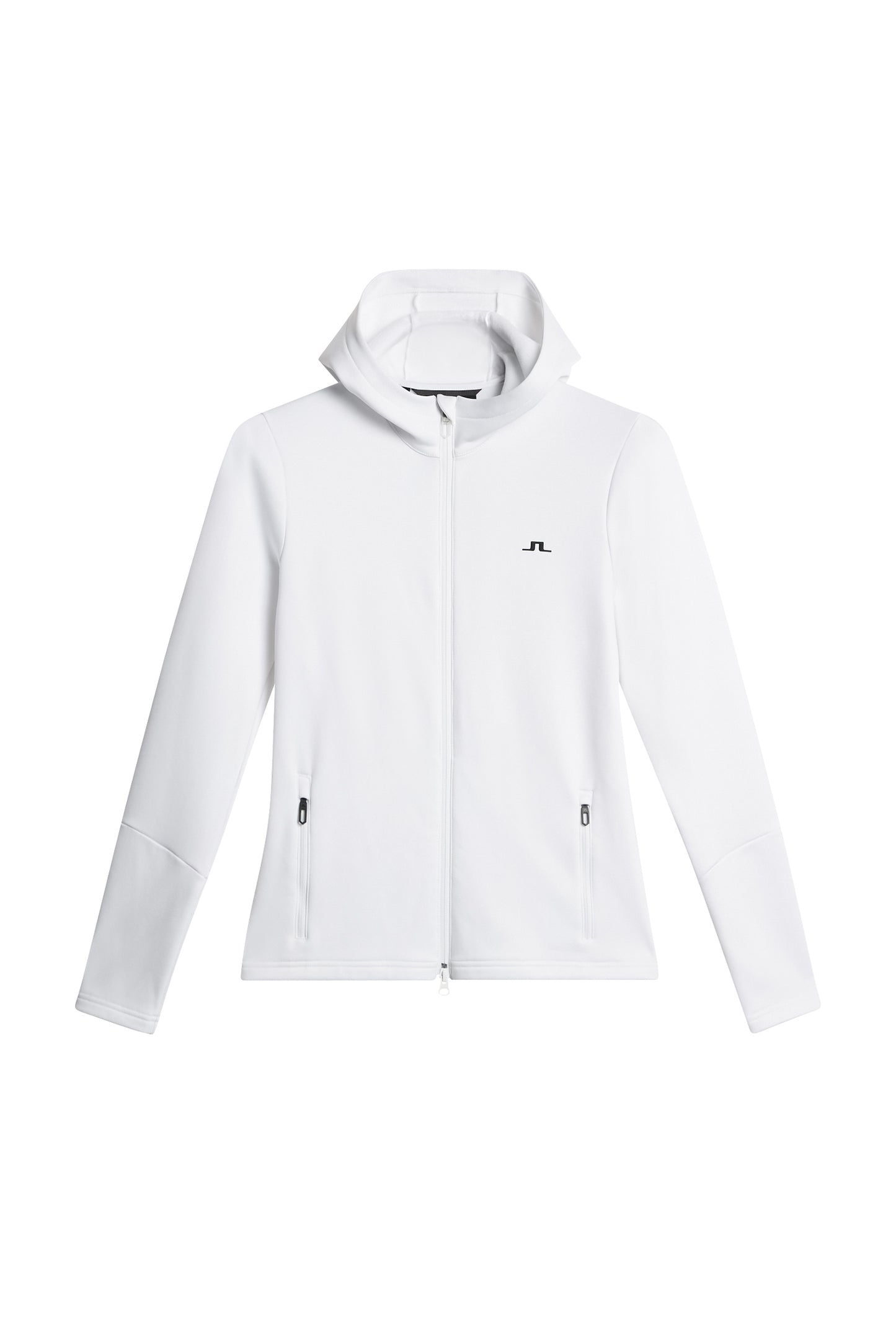 Aerialle Zip Hood in White by J.Lindeberg