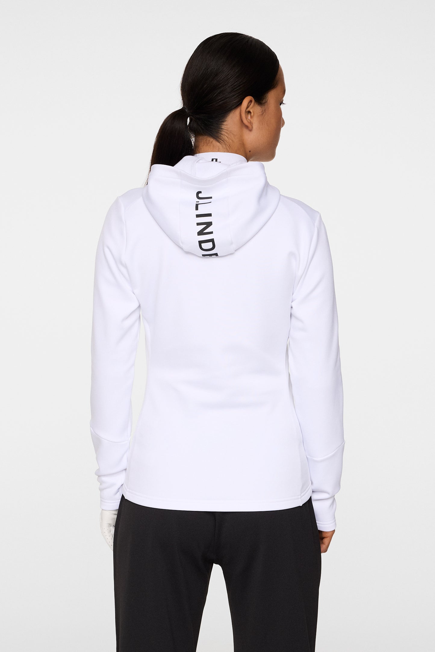 Aerialle Zip Hood in White by J.Lindeberg