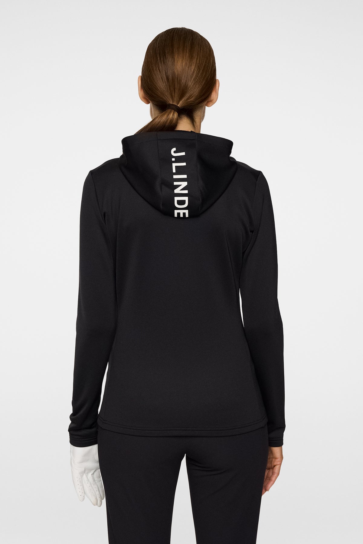 Aerialle Zip Hood in Black by J.Lindeberg
