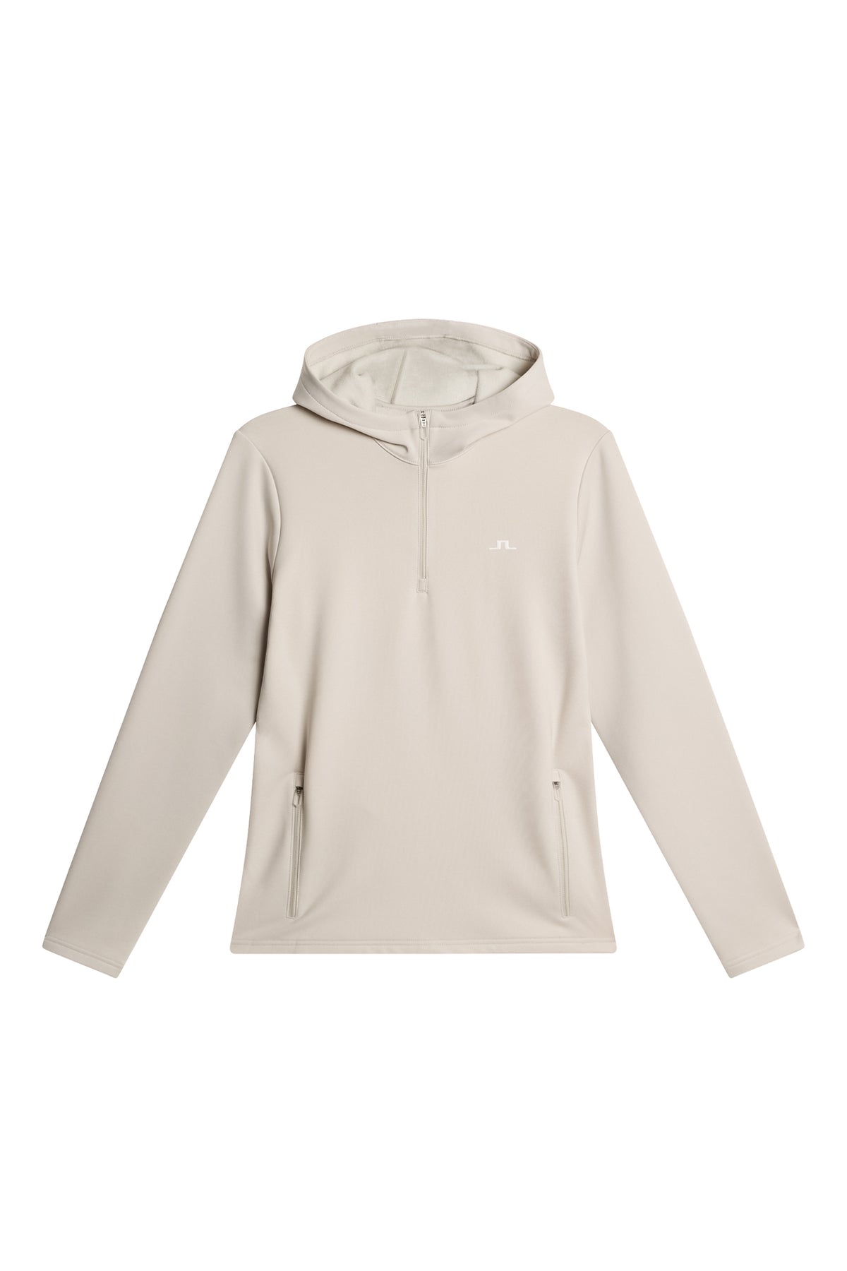 Aerialle Quarter Zip Hood in Moonbeam by J.Lindeberg