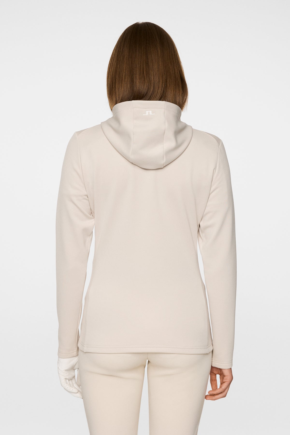 Aerialle Quarter Zip Hood in Moonbeam by J.Lindeberg