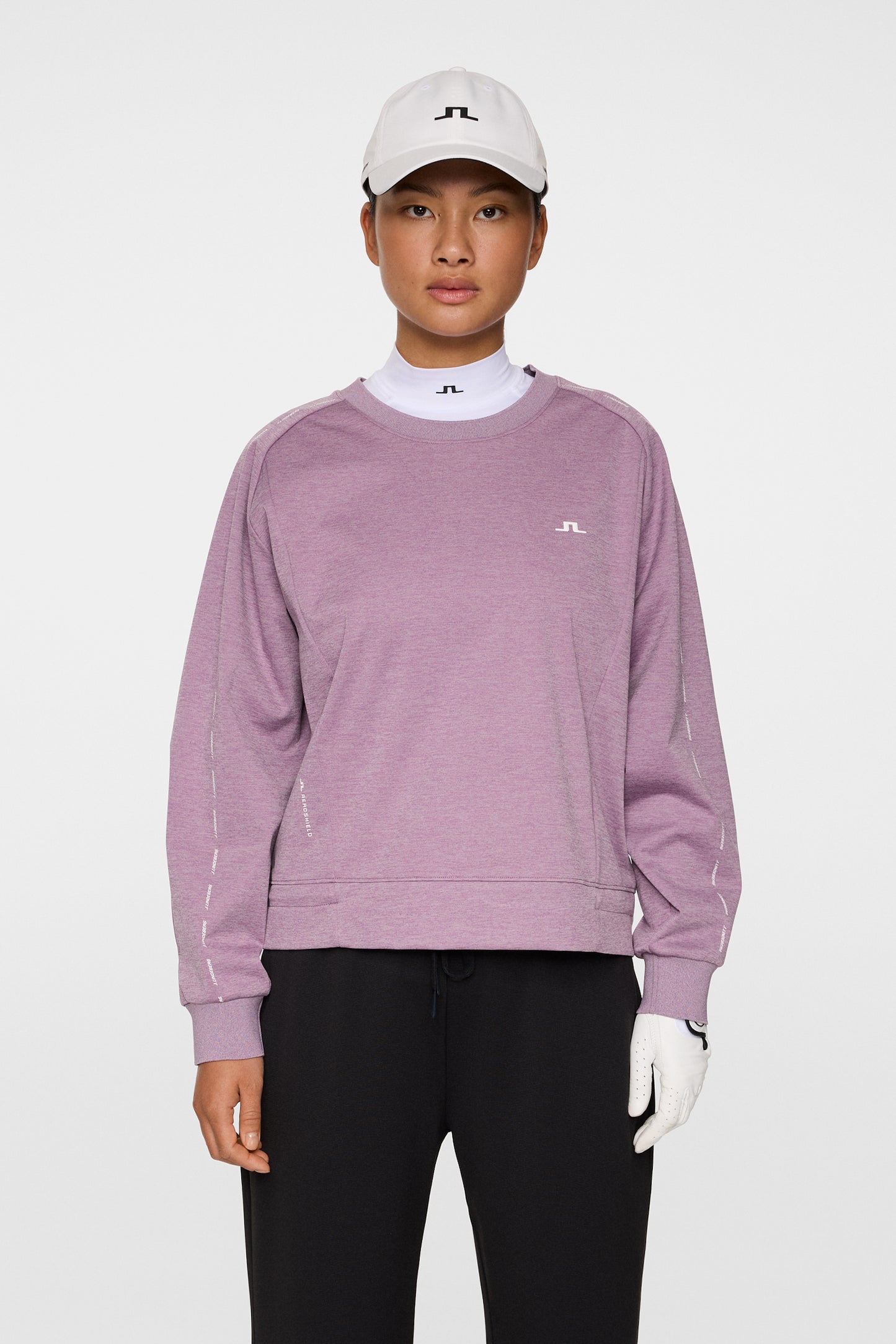 Lucy Windblock Sweatshirt in Very Grape Melange by J.Lindeberg