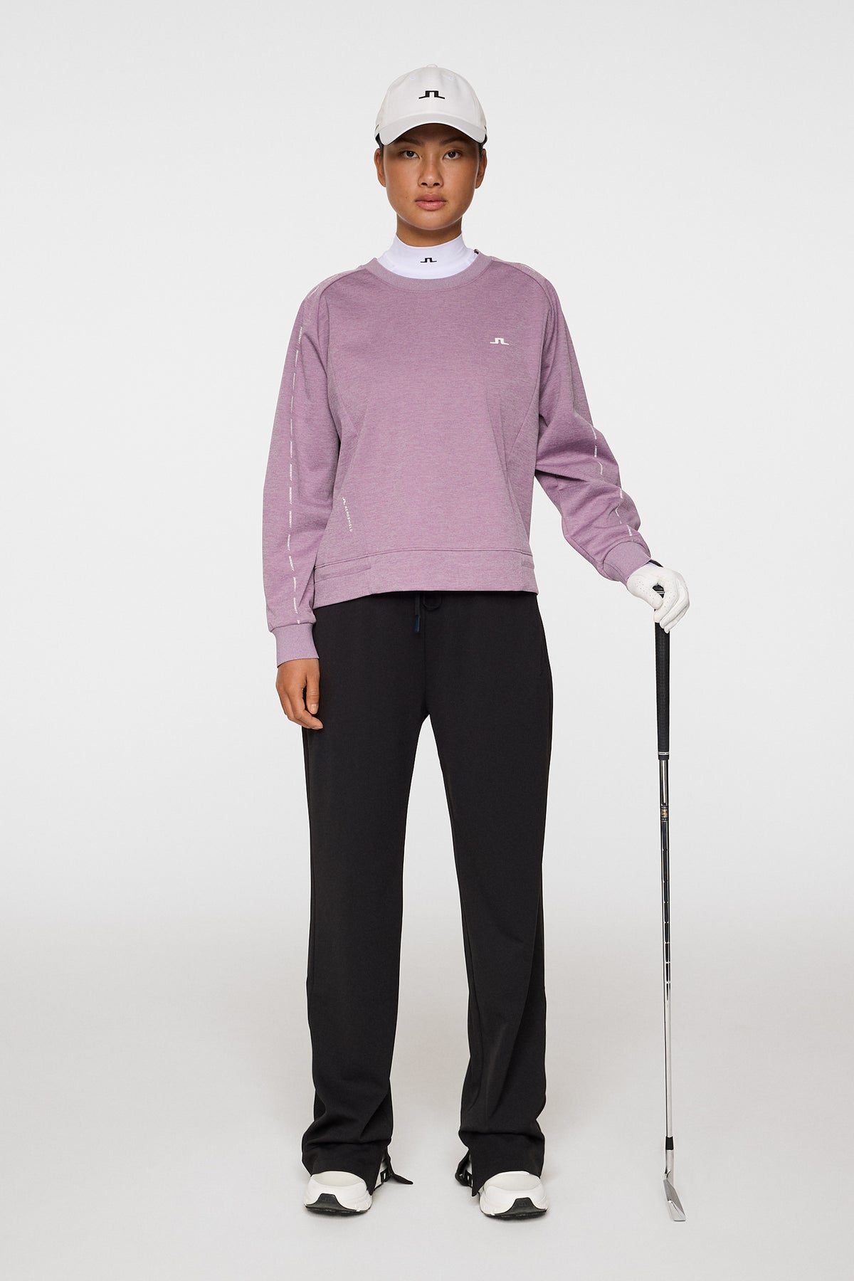 Lucy Windblock Sweatshirt in Very Grape Melange by J.Lindeberg