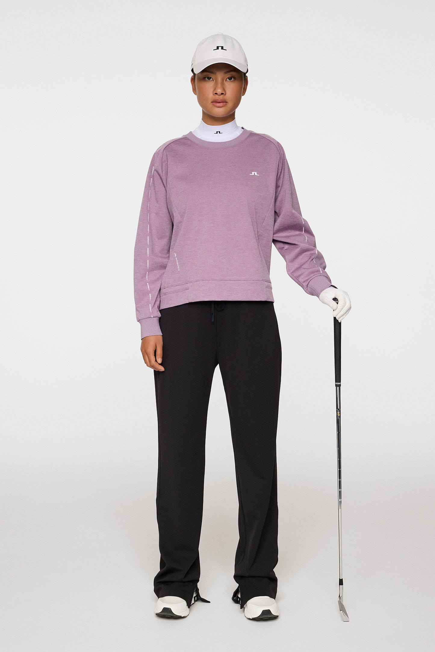Lucy Windblock Sweatshirt in Very Grape Melange by J.Lindeberg
