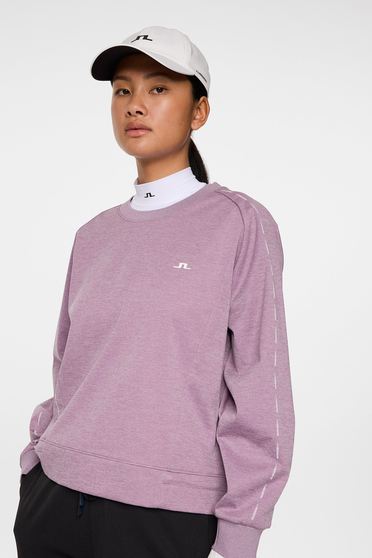 Lucy Windblock Sweatshirt in Very Grape Melange by J.Lindeberg