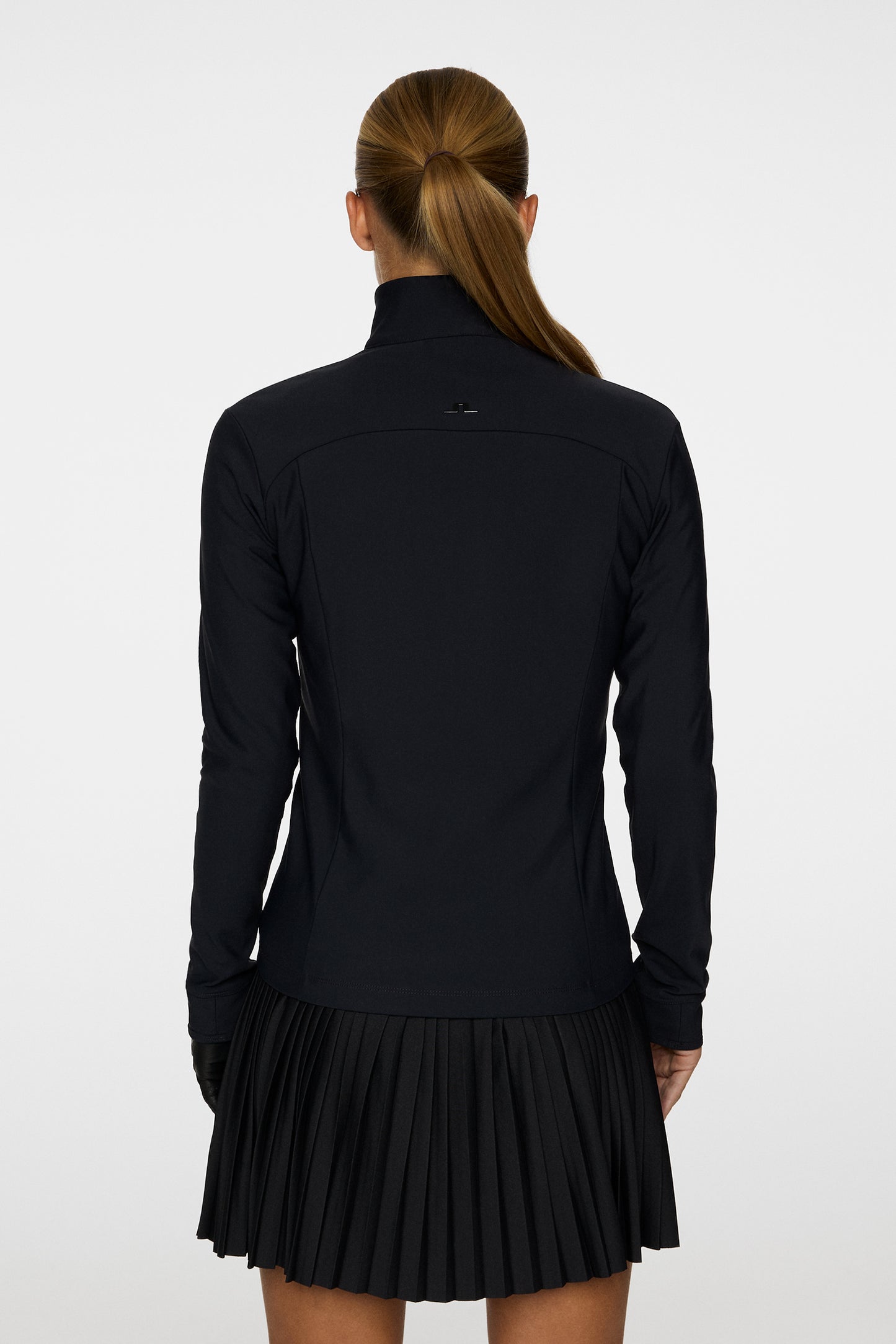 Taylor Zip Mid Layer in Black by J.Lindeberg