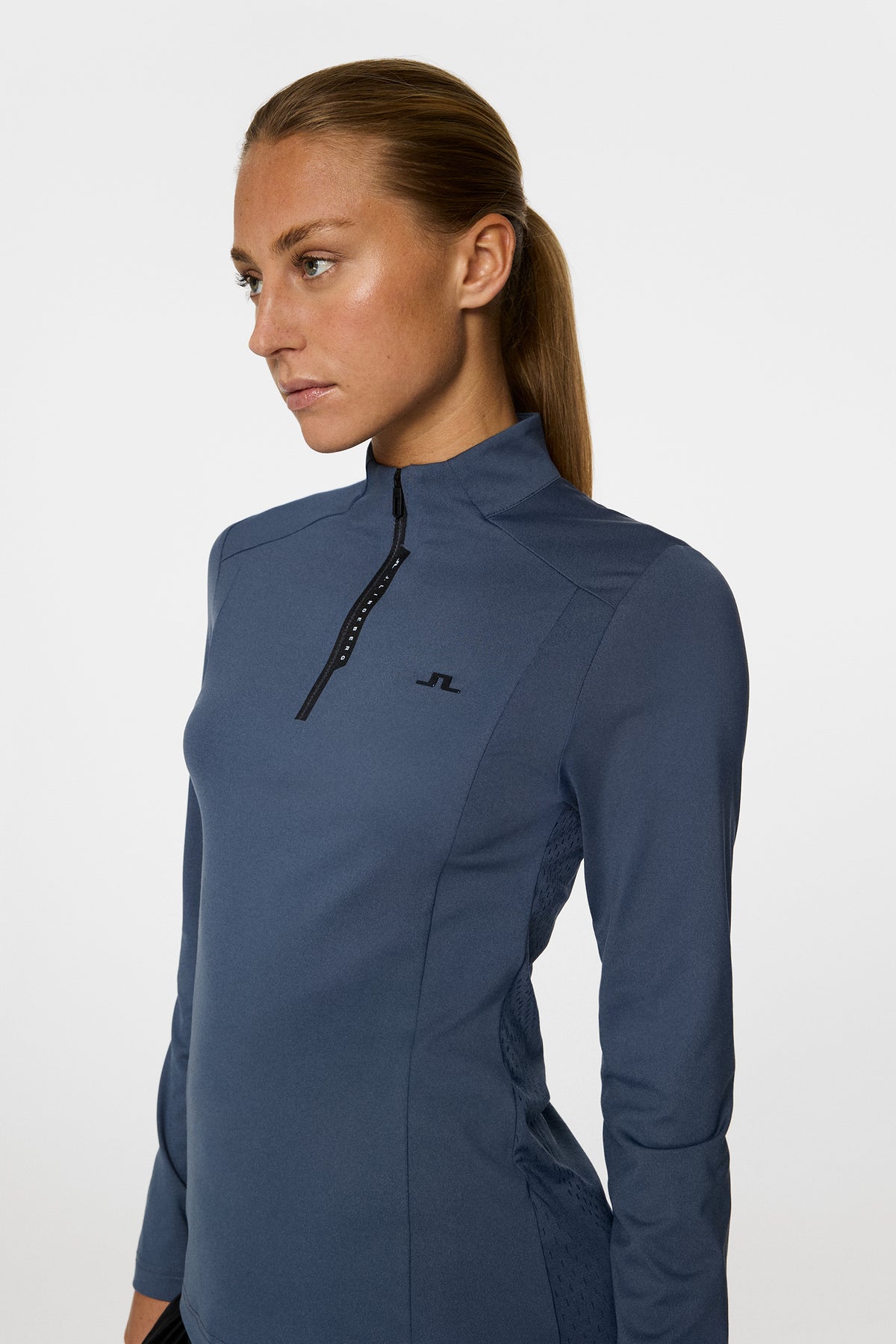 Sonja Tech Mid Layer in Vintage Indigo by J.Lindeberg