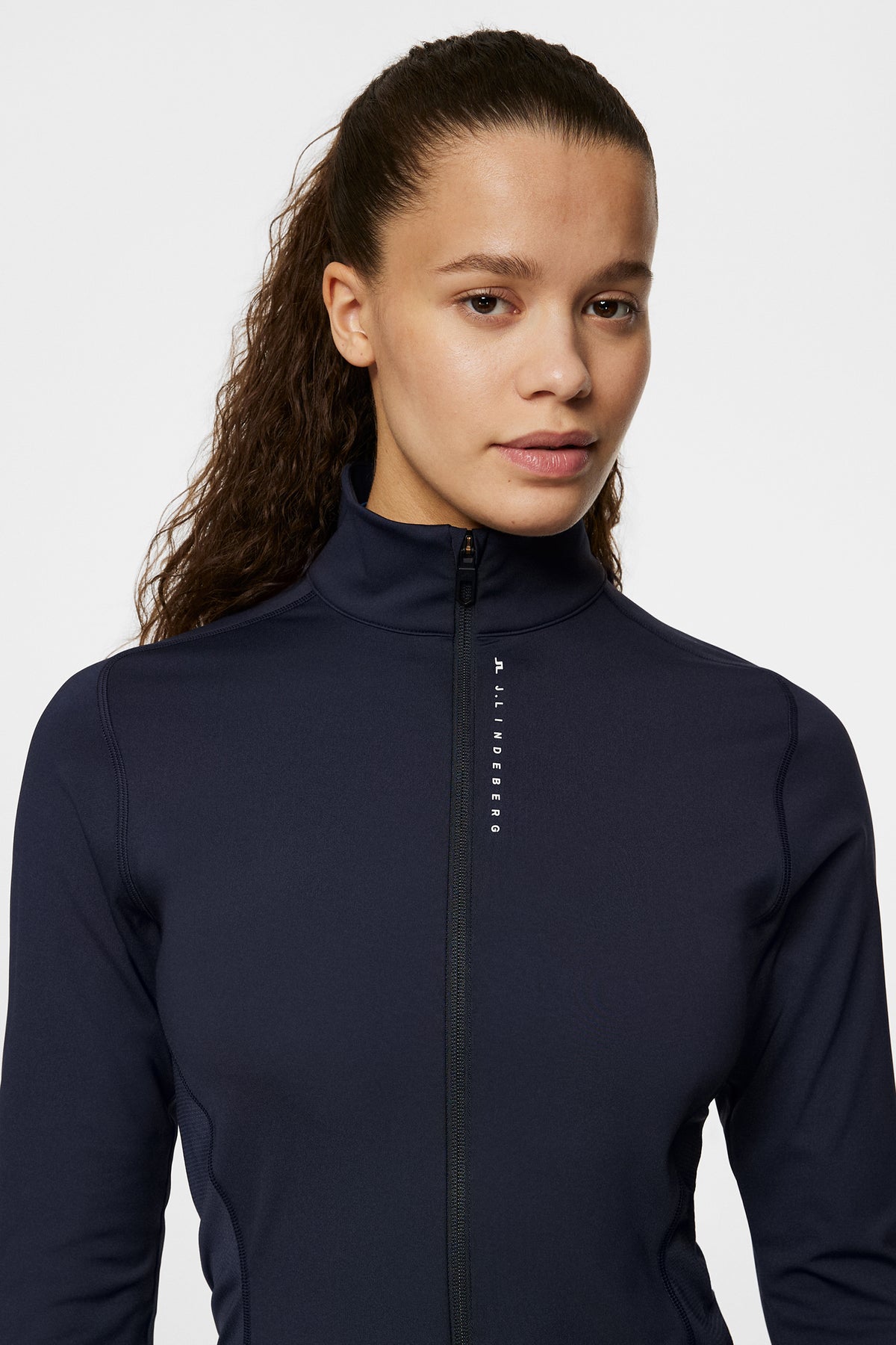 Mel Zip Mid Layer in JL Navy by J.Lindeberg