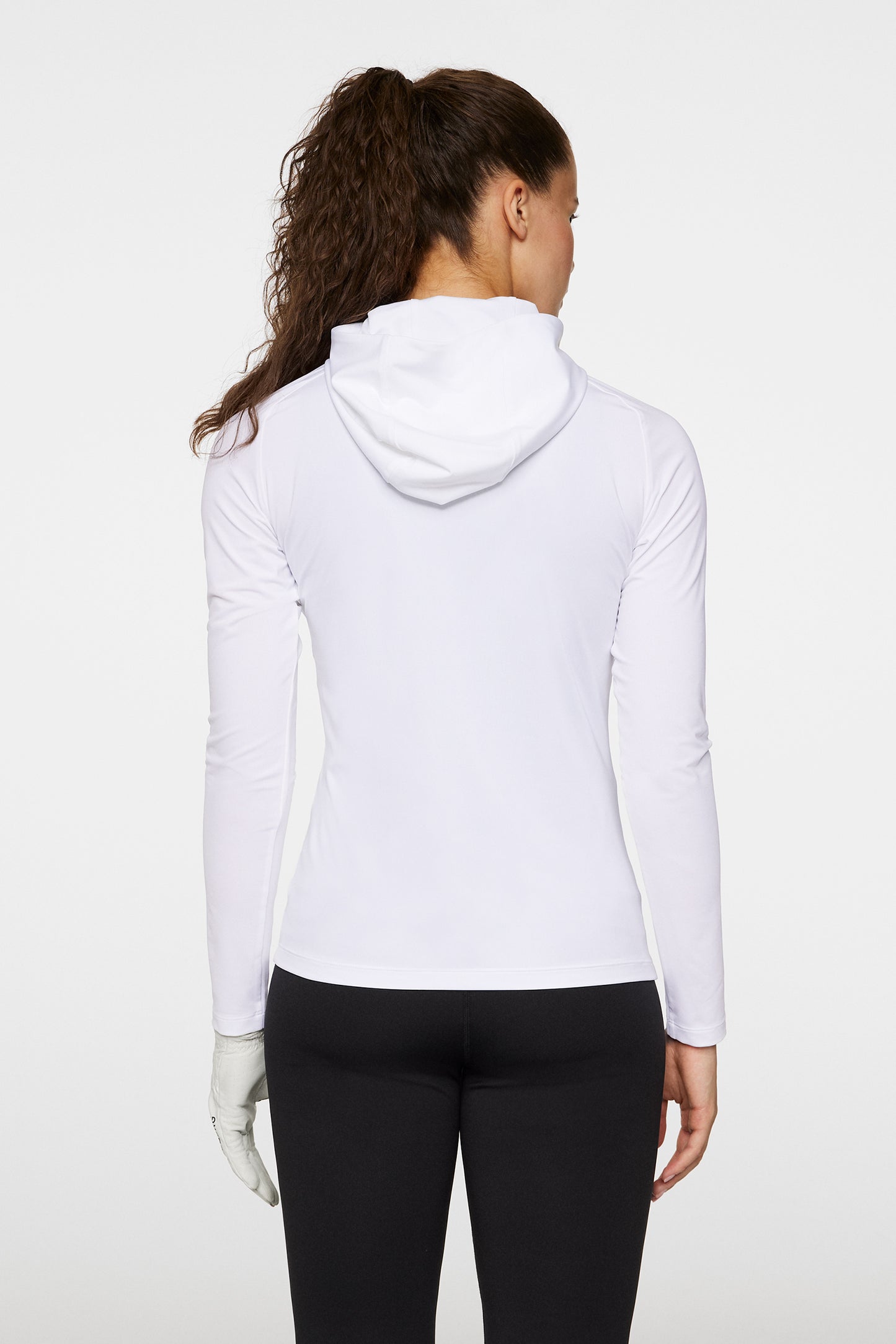 Lina Hood Mid Layer in White by J.Lindeberg