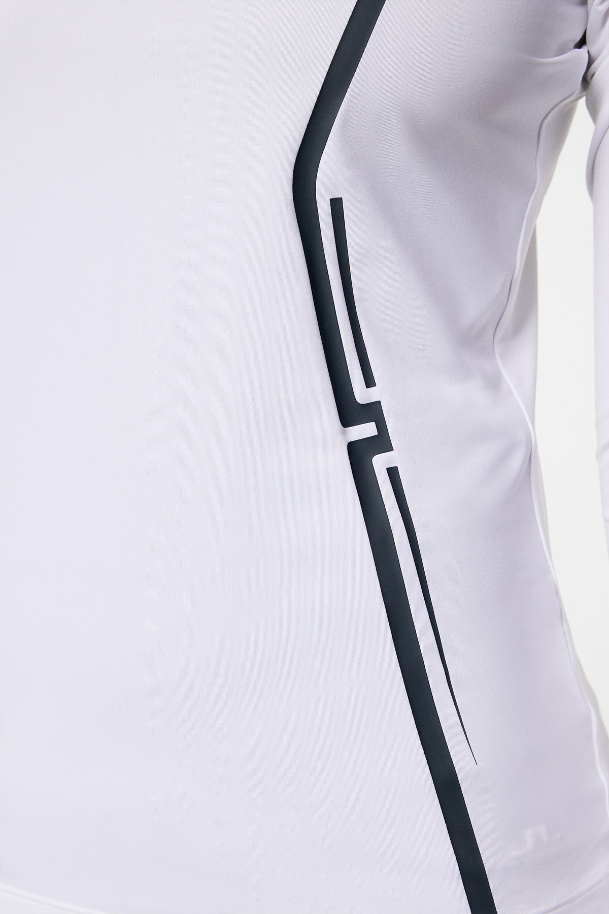 Lina Hood Mid Layer in White by J.Lindeberg