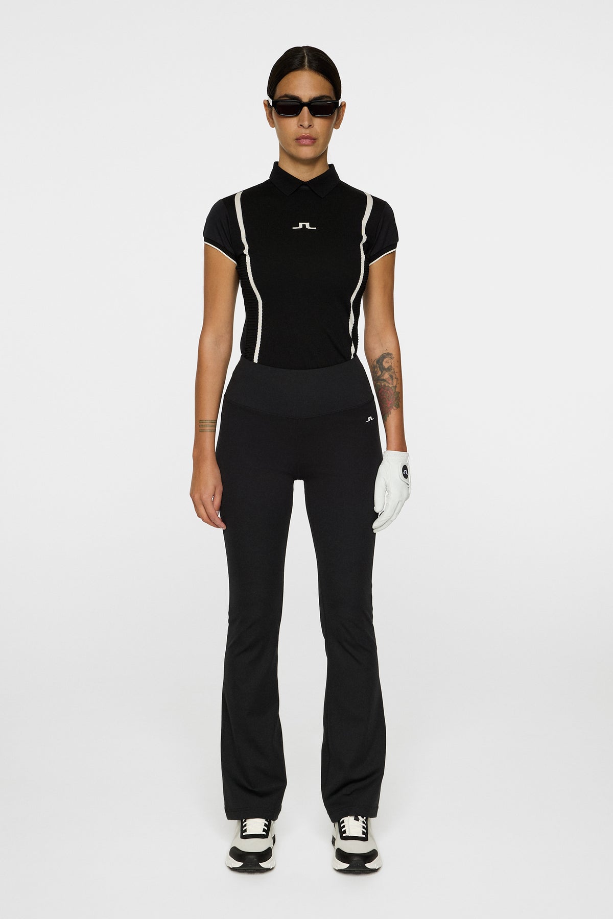 Fiona Flared Leggings in Black by J.Lindeberg