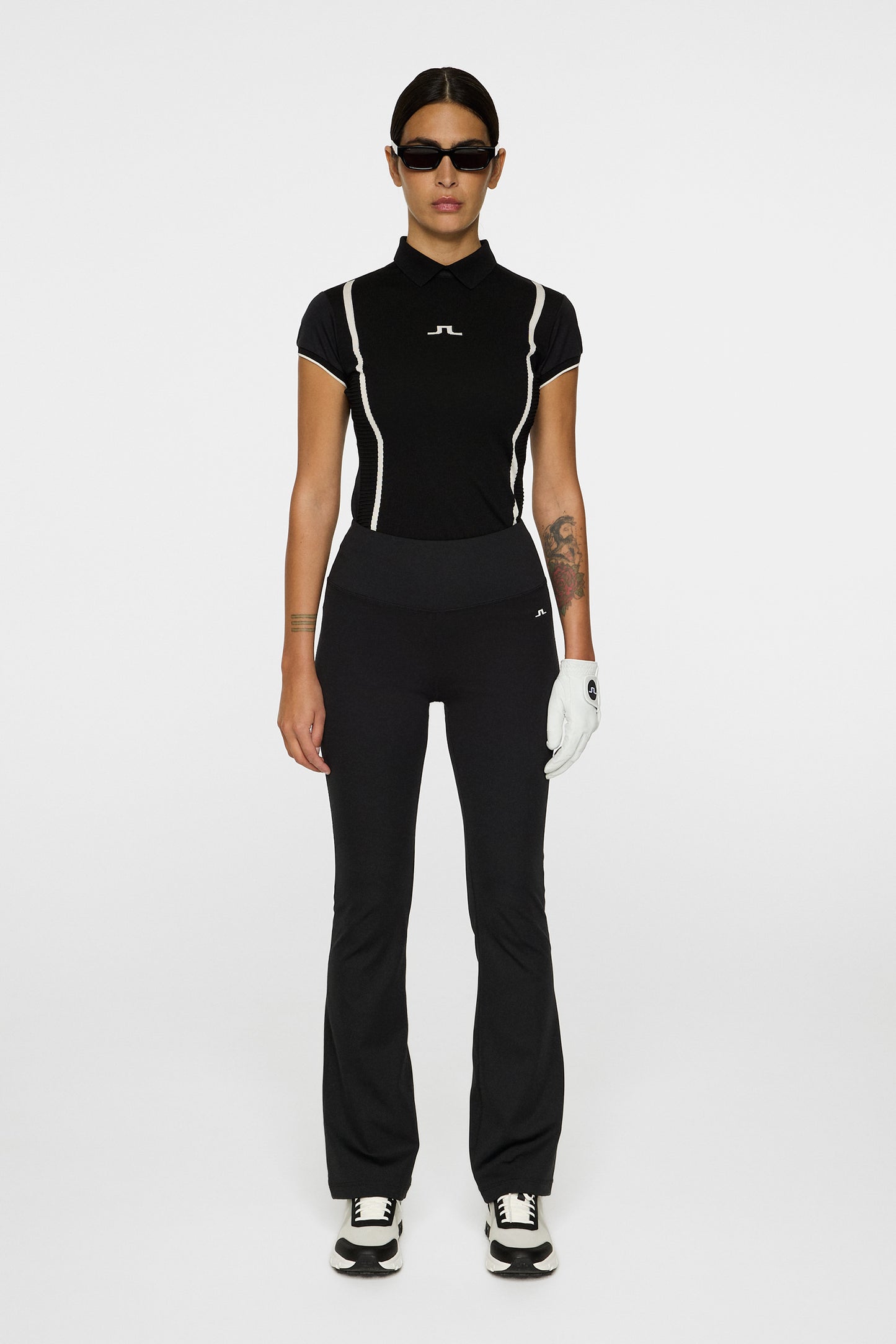 Fiona Flared Leggings in Black by J.Lindeberg