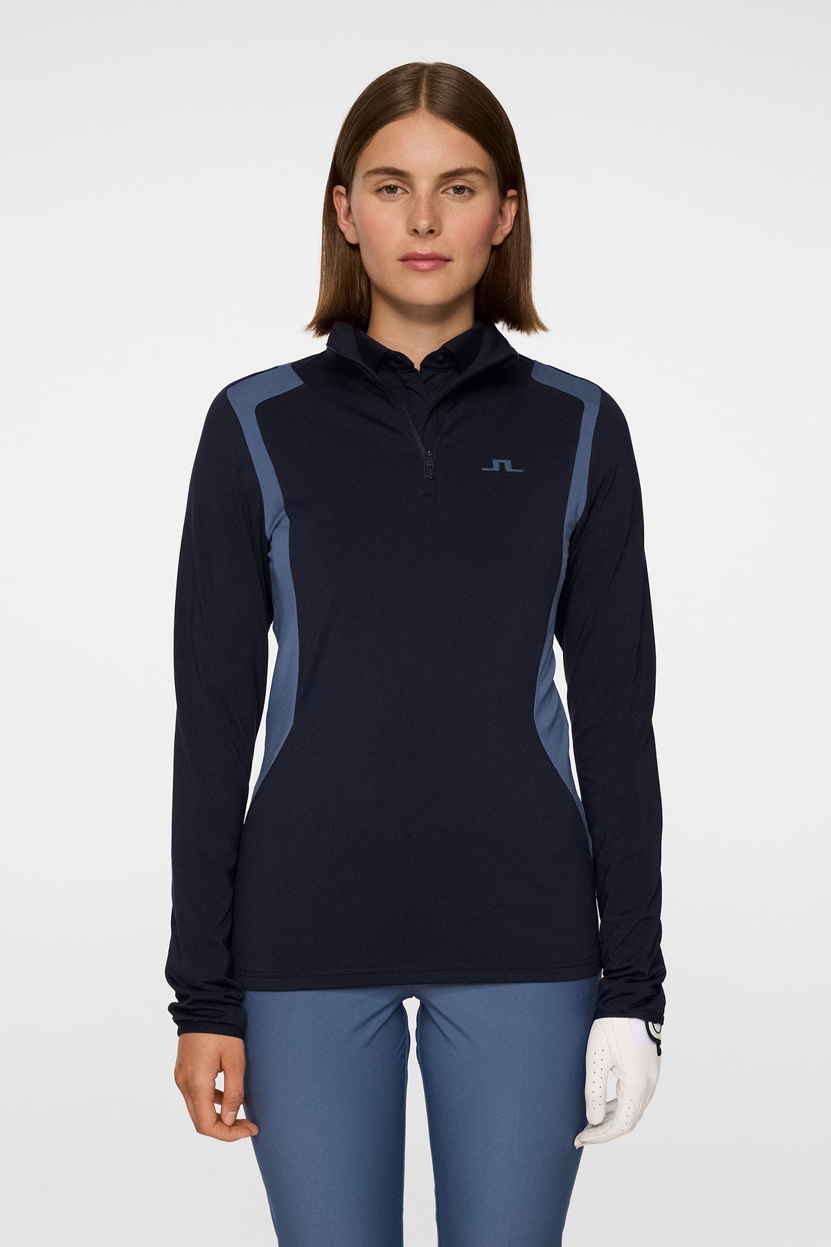 Mae Quarter Zip Mid Layer in JL Navy by J.Lindeberg